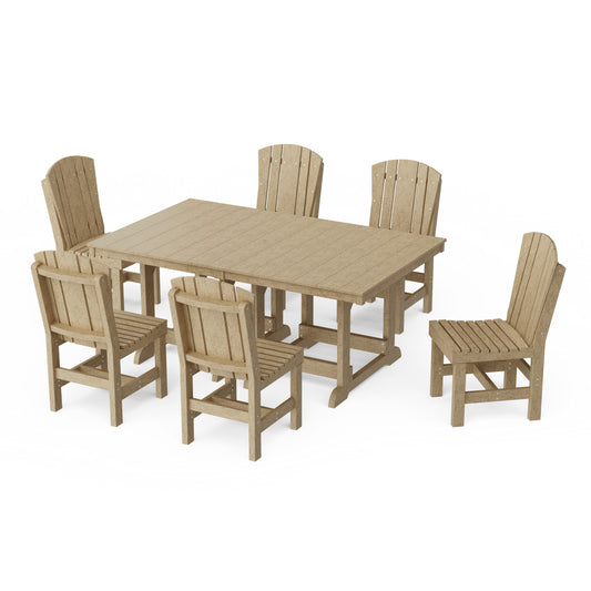 Heritage 7-Piece Side Chair Rectangular Dining Set