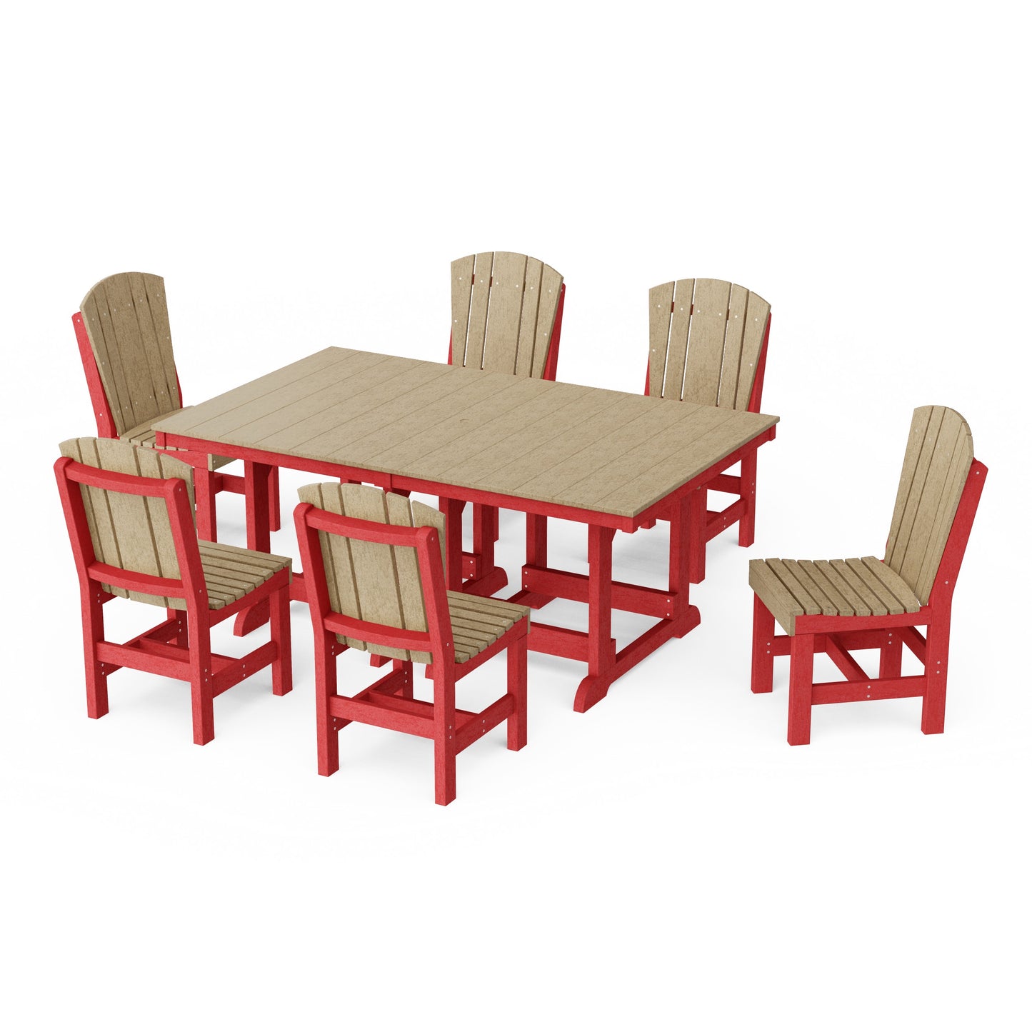 Heritage 7-Piece Side Chair Rectangular Dining Set