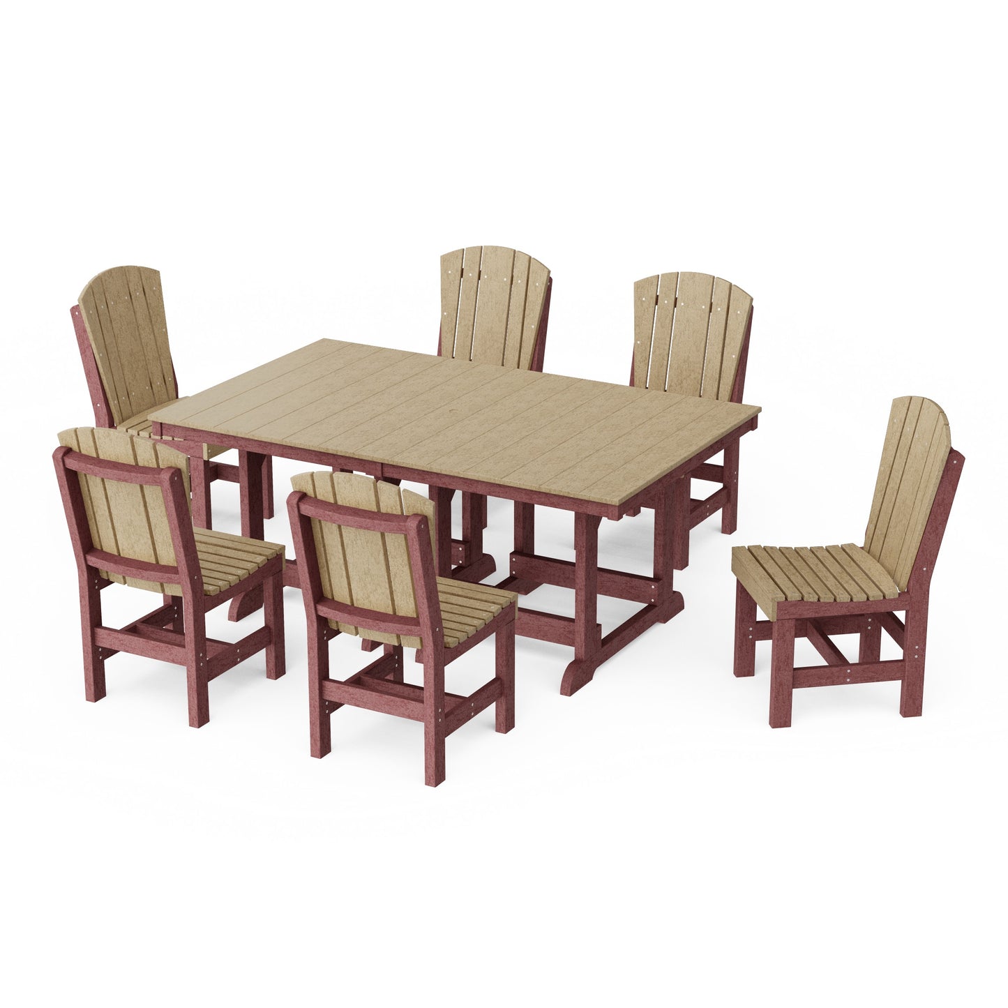 Heritage 7-Piece Side Chair Rectangular Dining Set