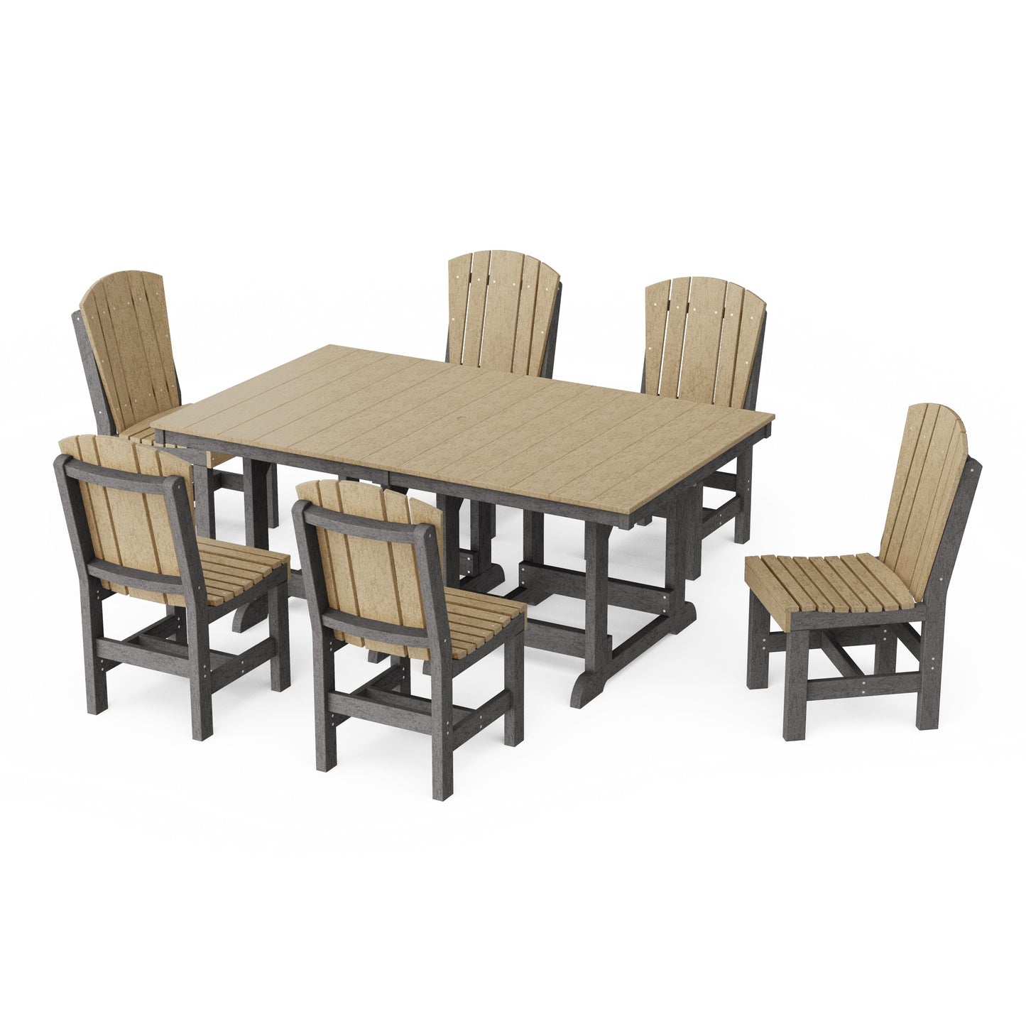 Heritage 7-Piece Side Chair Rectangular Dining Set
