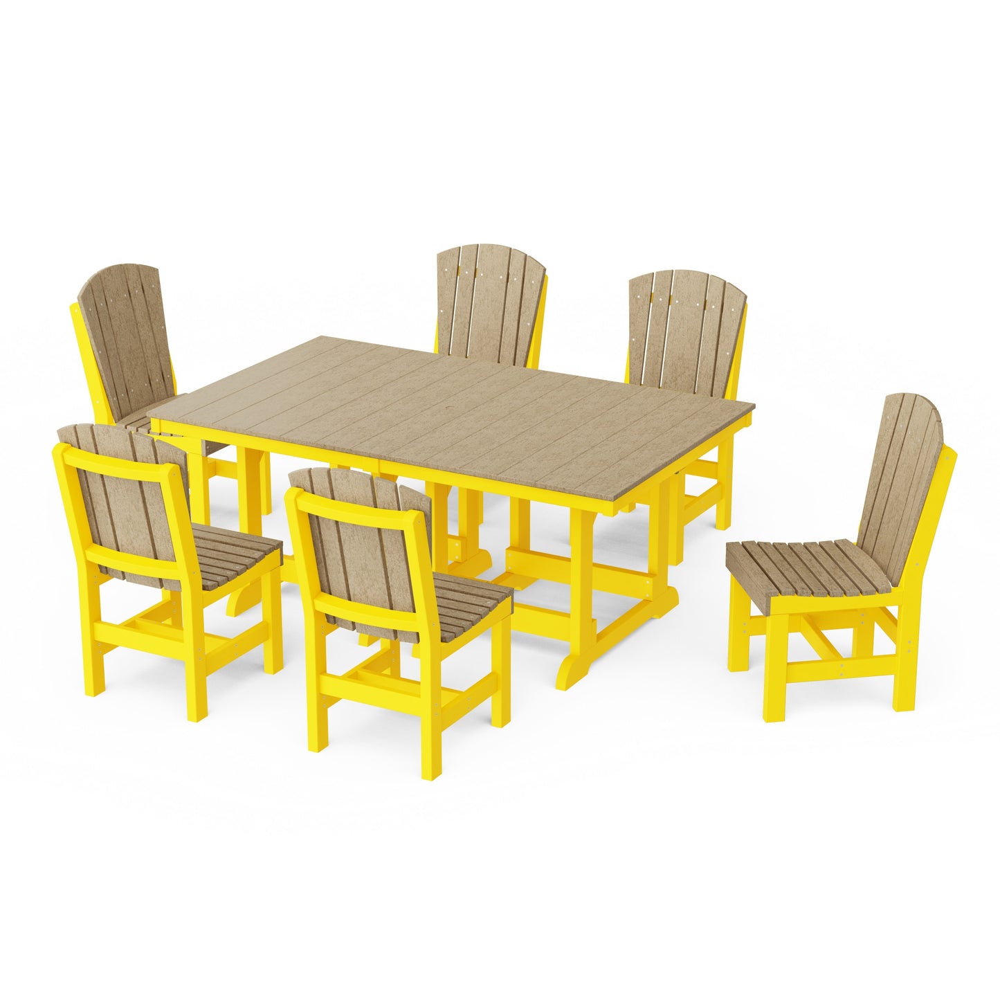 Heritage 7-Piece Side Chair Rectangular Dining Set