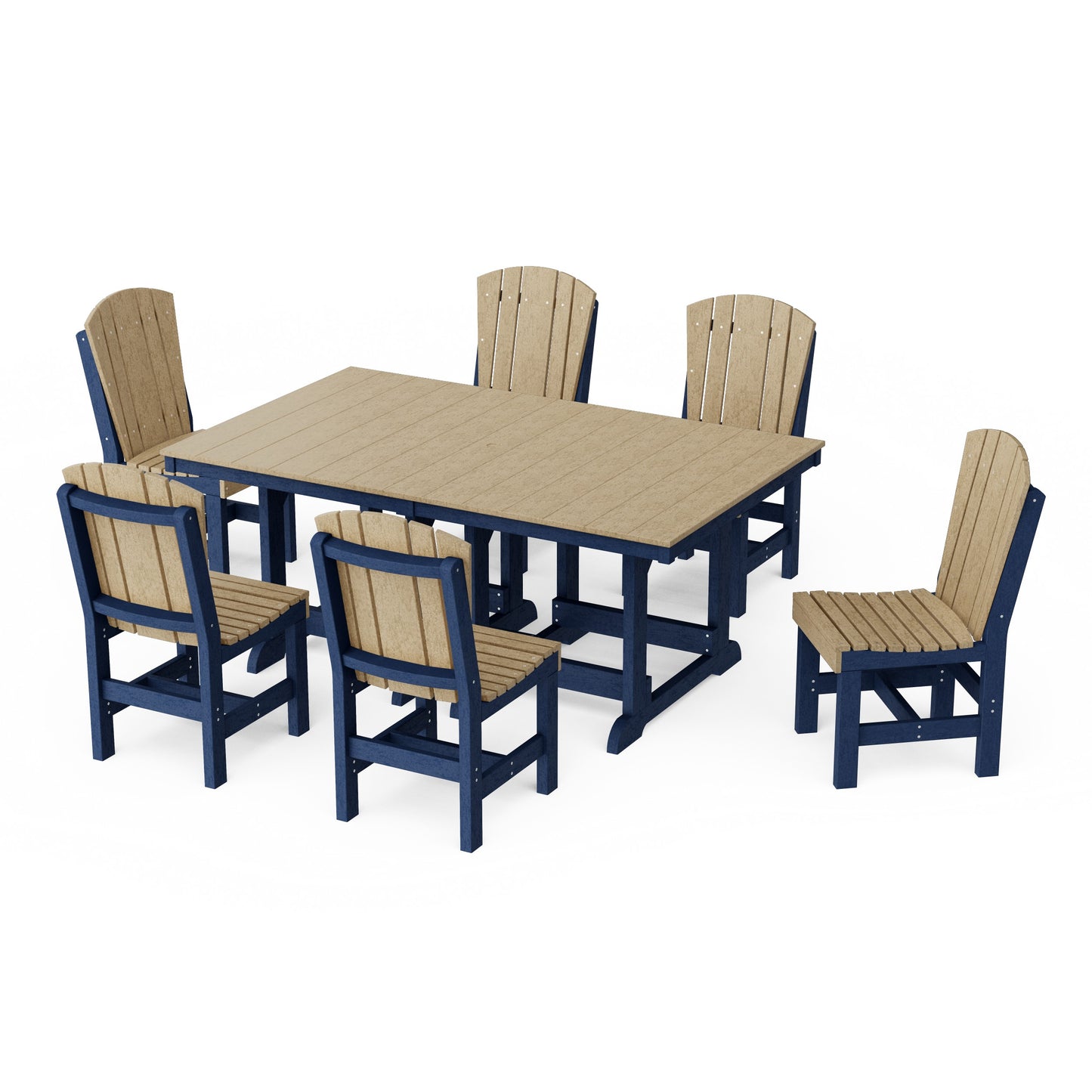 Heritage 7-Piece Side Chair Rectangular Dining Set