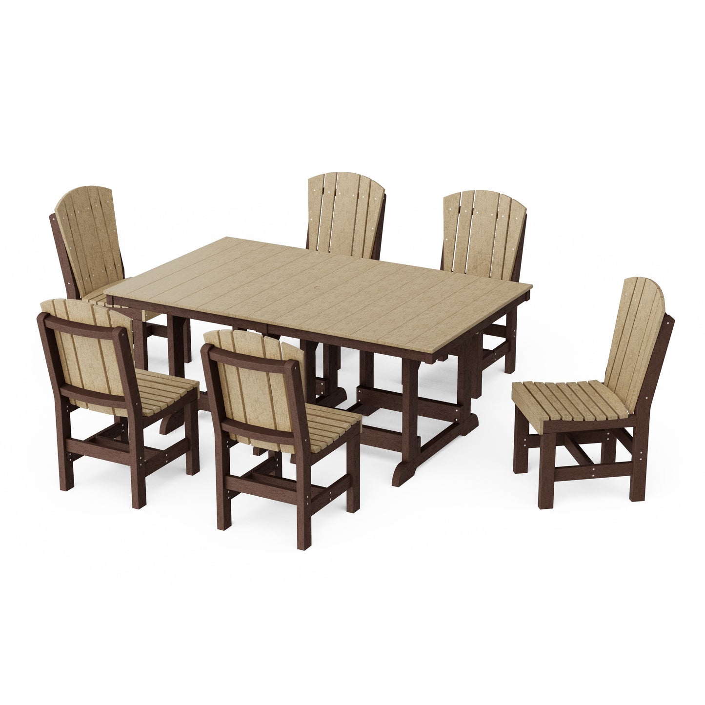 Heritage 7-Piece Side Chair Rectangular Dining Set