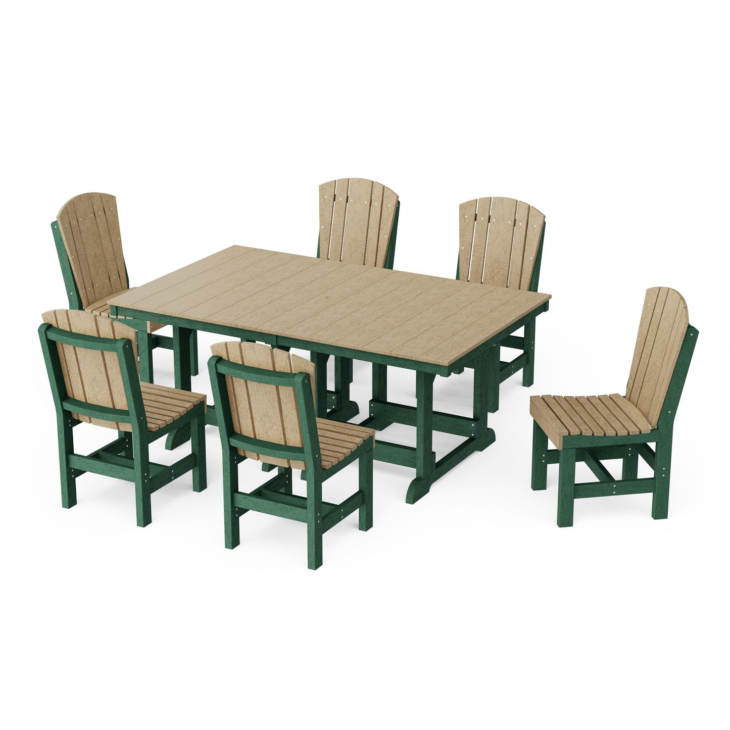Heritage 7-Piece Side Chair Rectangular Dining Set