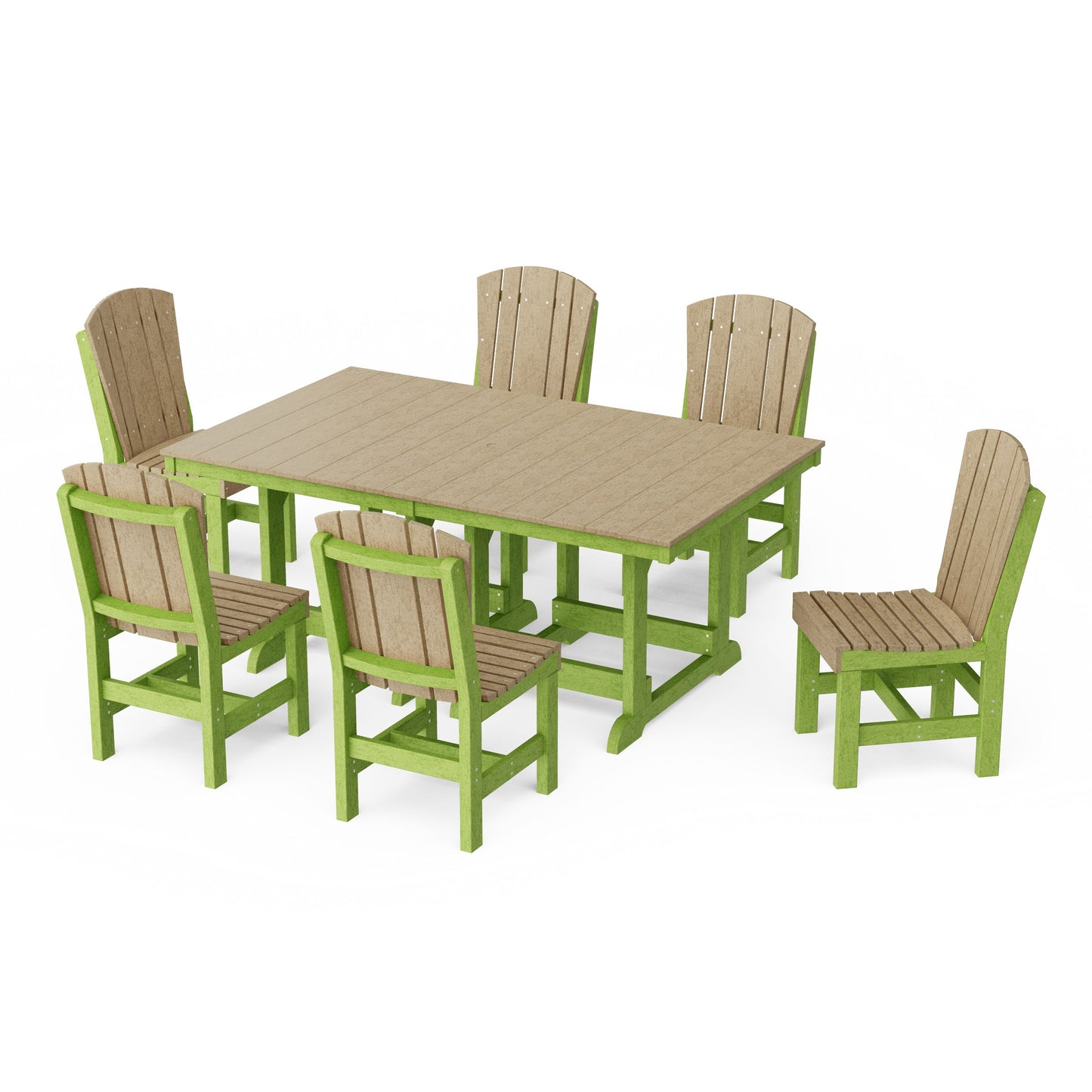 Heritage 7-Piece Side Chair Rectangular Dining Set