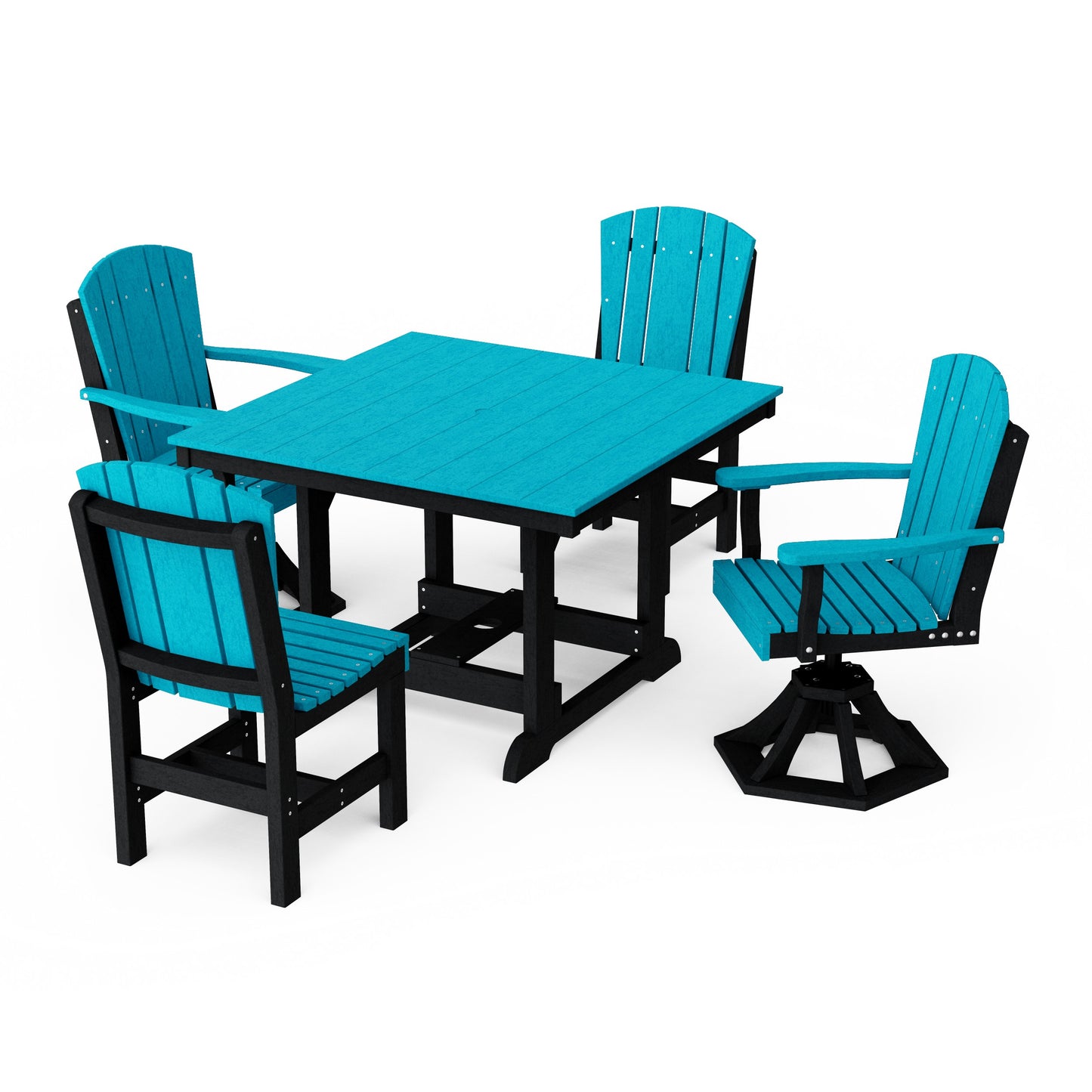Heritage 5-Piece Dining Set with Swivel Chairs