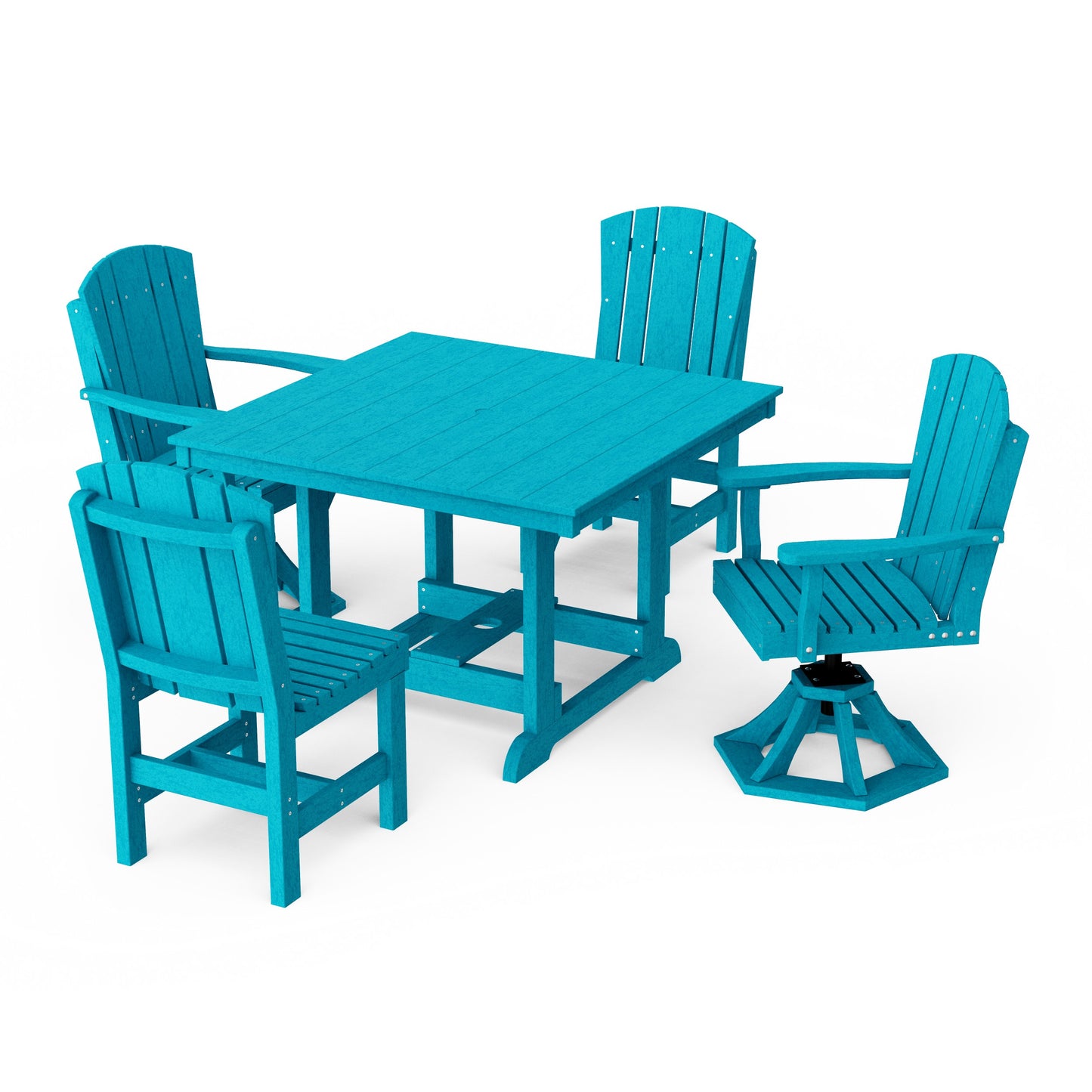 Heritage 5-Piece Dining Set with Swivel Chairs