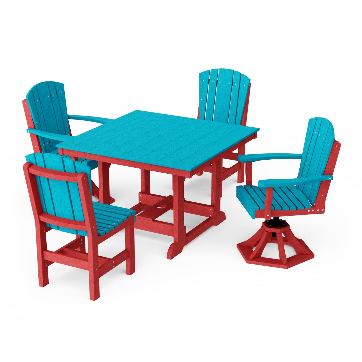 Heritage 5-Piece Dining Set with Swivel Chairs