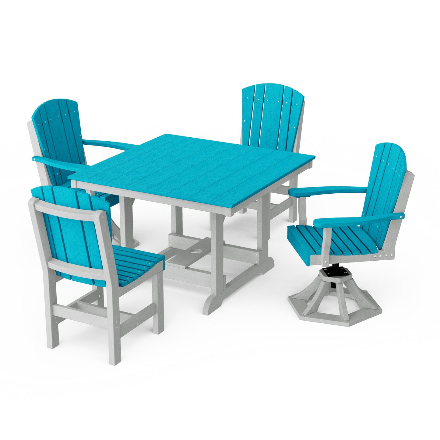 Heritage 5-Piece Dining Set with Swivel Chairs