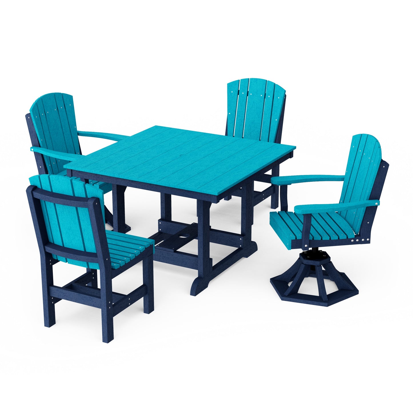 Heritage 5-Piece Dining Set with Swivel Chairs