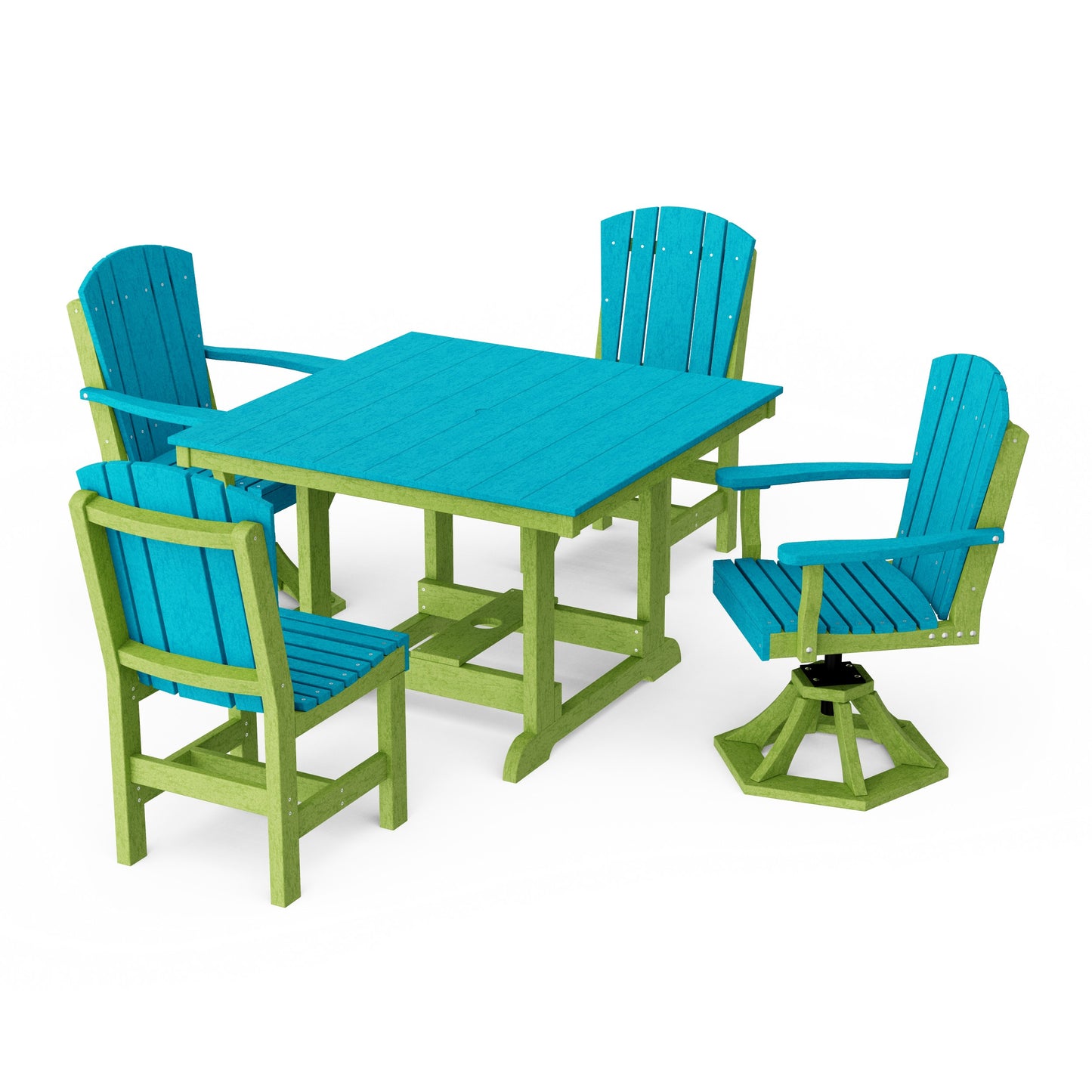 Heritage 5-Piece Dining Set with Swivel Chairs