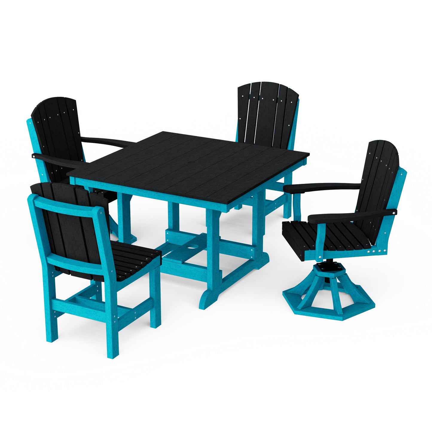 Heritage 5-Piece Dining Set with Swivel Chairs