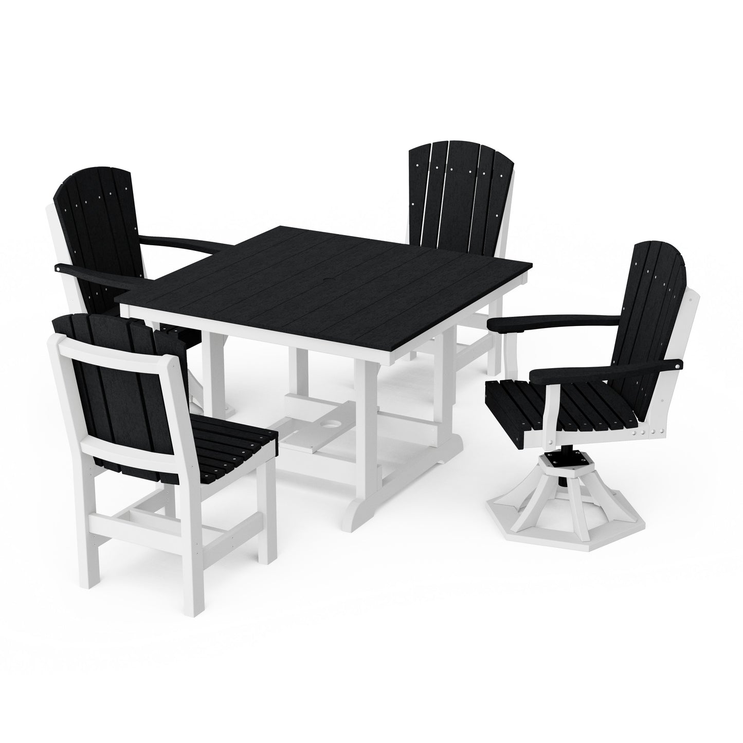 Heritage 5-Piece Dining Set with Swivel Chairs