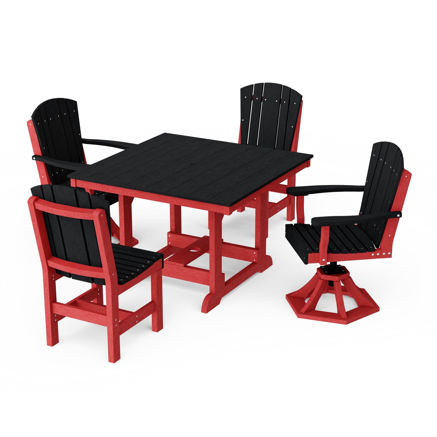 Heritage 5-Piece Dining Set with Swivel Chairs