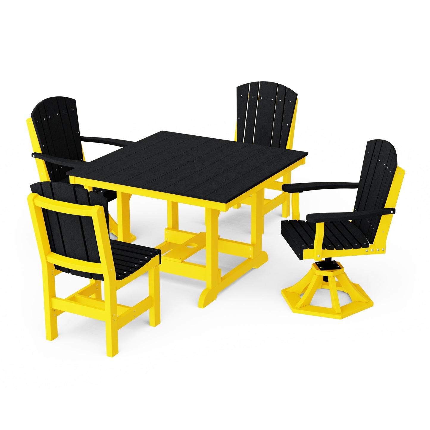 Heritage 5-Piece Dining Set with Swivel Chairs