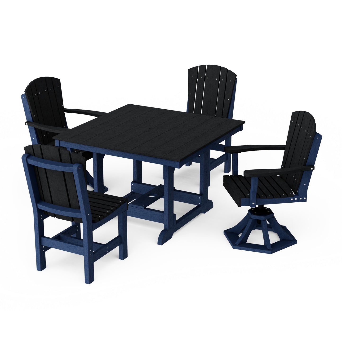 Heritage 5-Piece Dining Set with Swivel Chairs