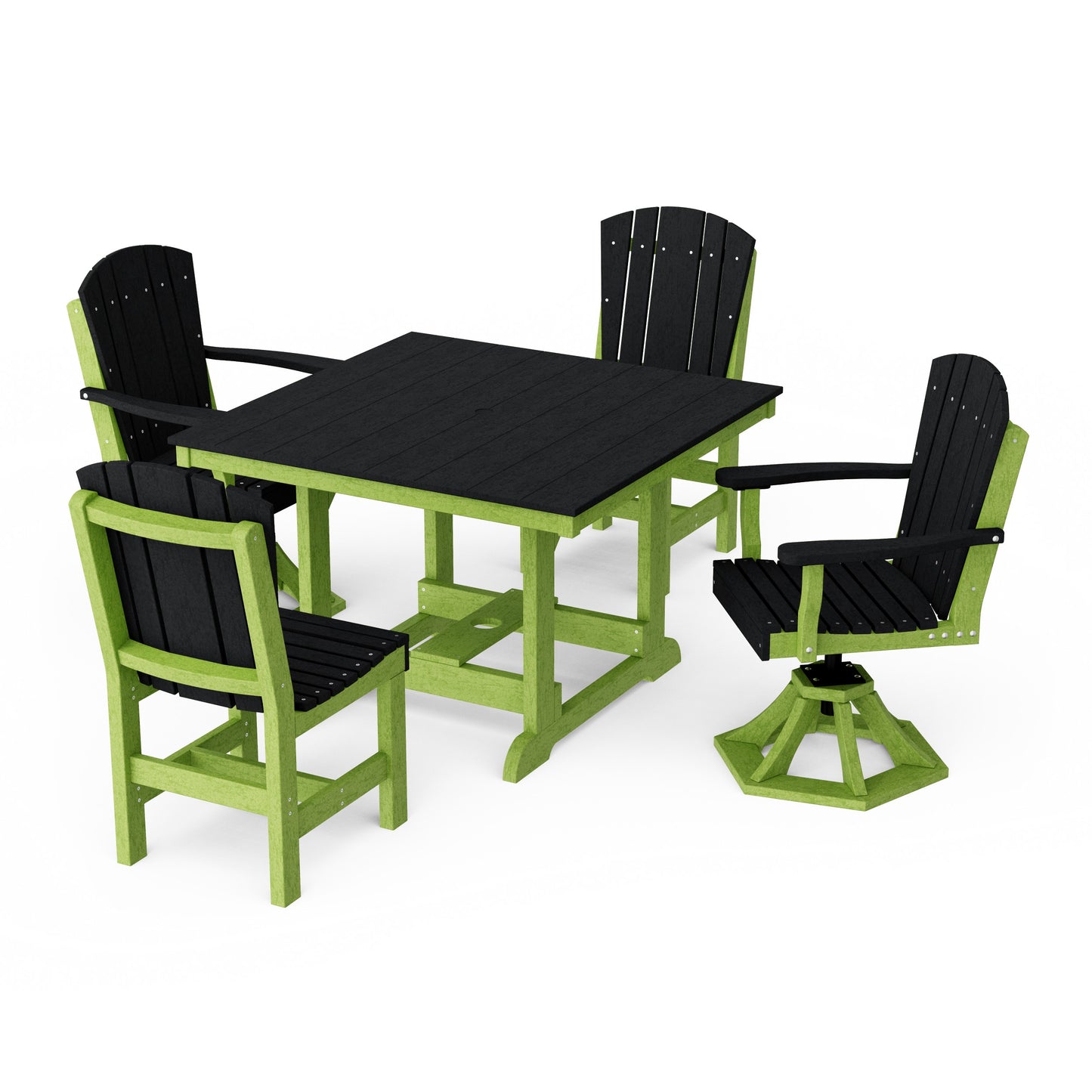 Heritage 5-Piece Dining Set with Swivel Chairs