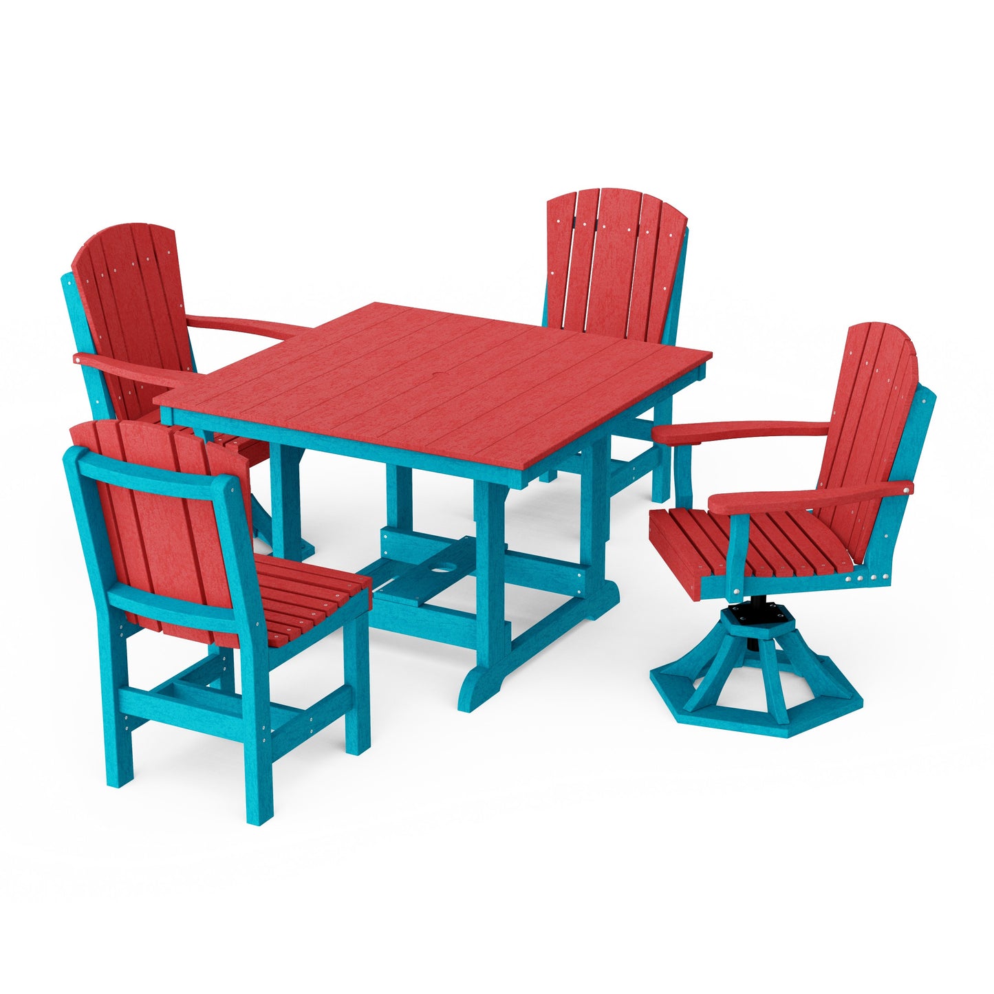 Heritage 5-Piece Dining Set with Swivel Chairs