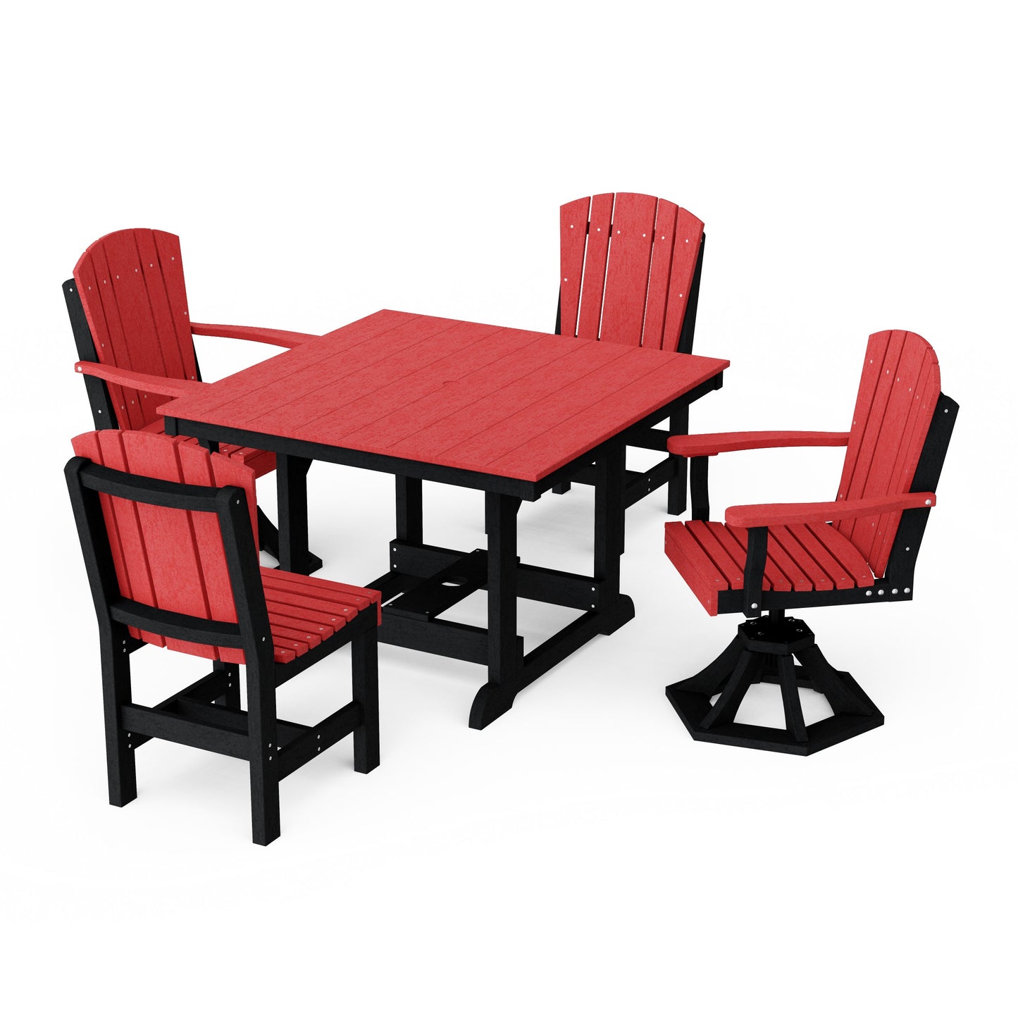 Heritage 5-Piece Dining Set with Swivel Chairs
