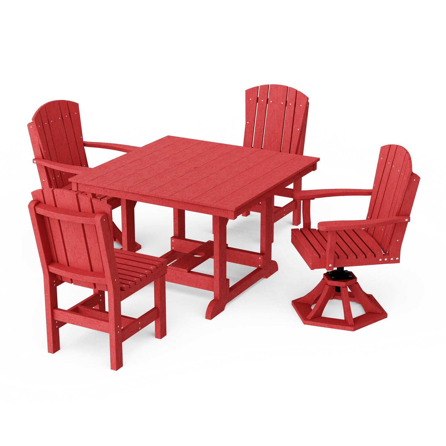 Heritage 5-Piece Dining Set with Swivel Chairs