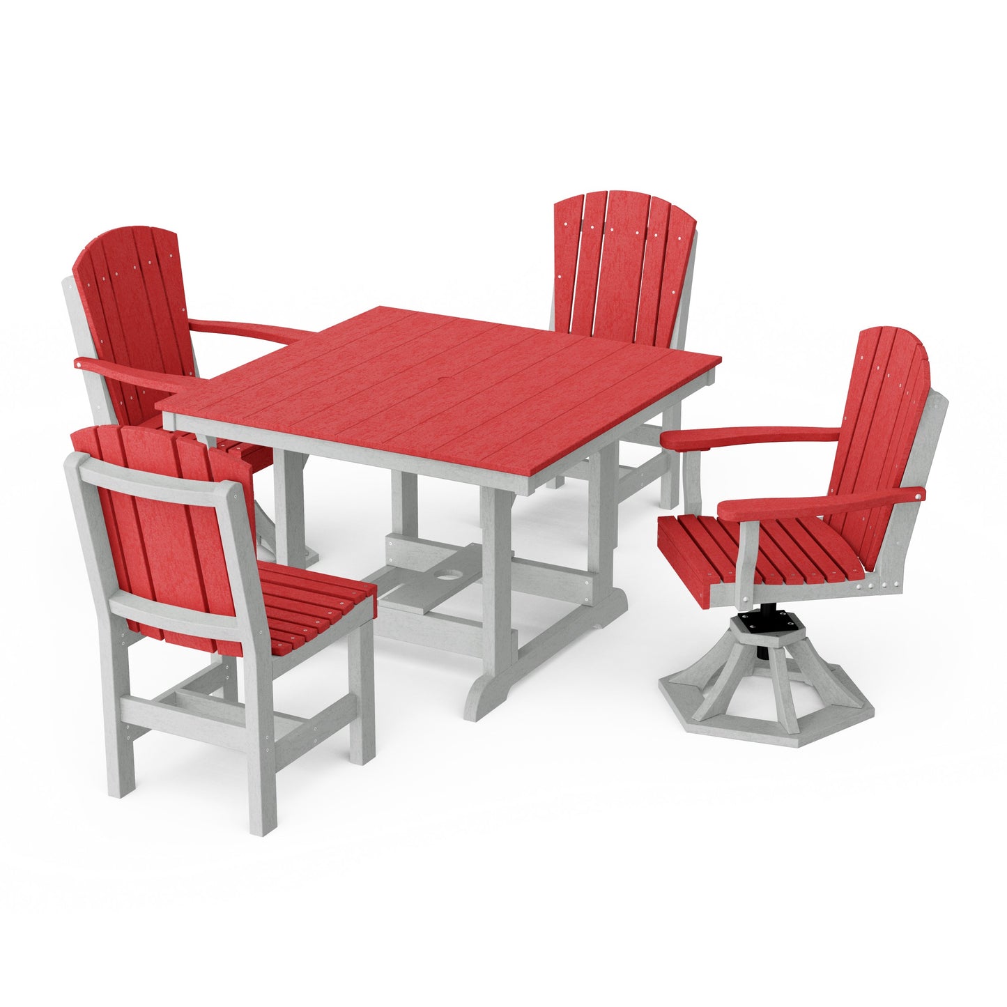 Heritage 5-Piece Dining Set with Swivel Chairs