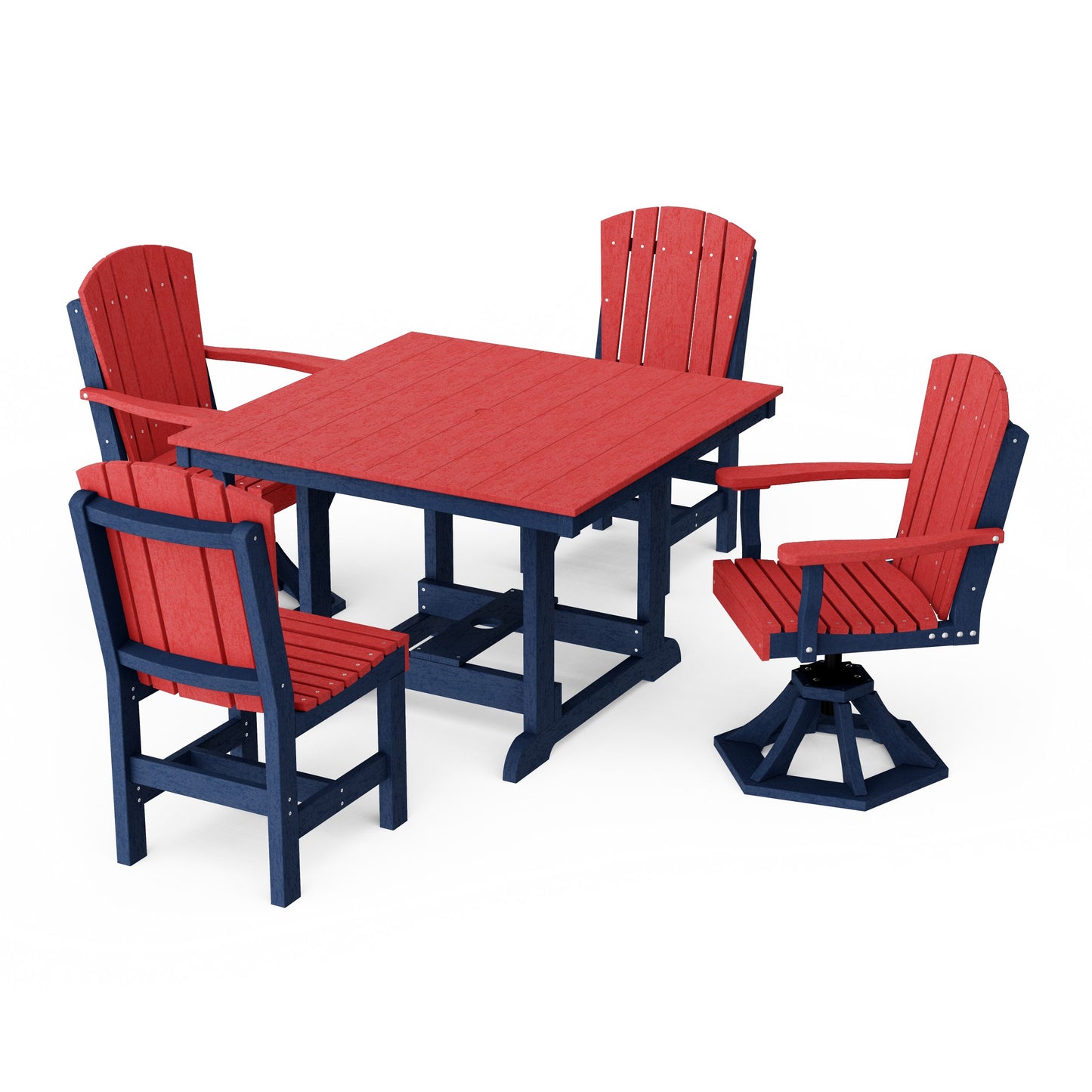 Heritage 5-Piece Dining Set with Swivel Chairs
