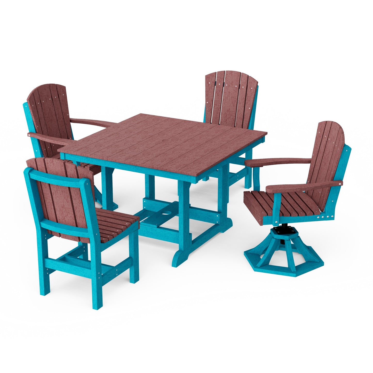 Heritage 5-Piece Dining Set with Swivel Chairs