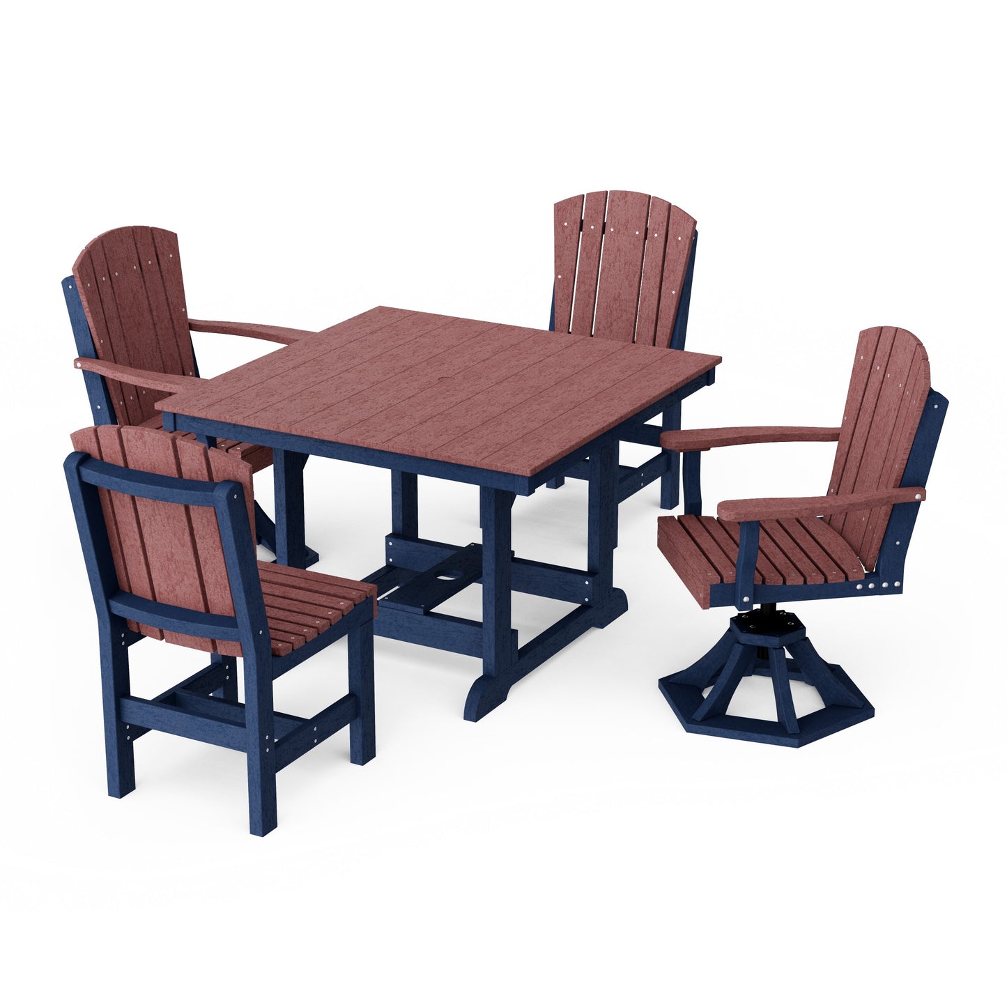 Heritage 5-Piece Dining Set with Swivel Chairs
