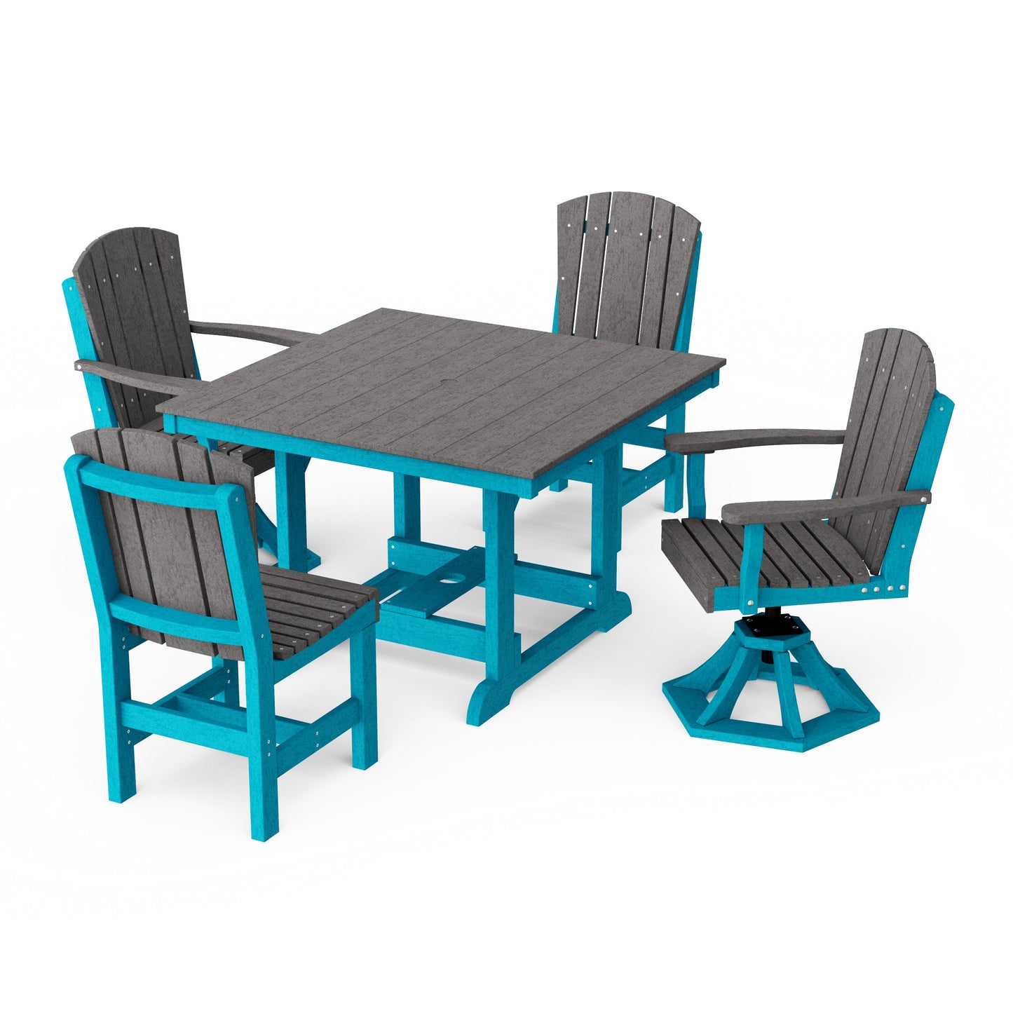 Heritage 5-Piece Dining Set with Swivel Chairs