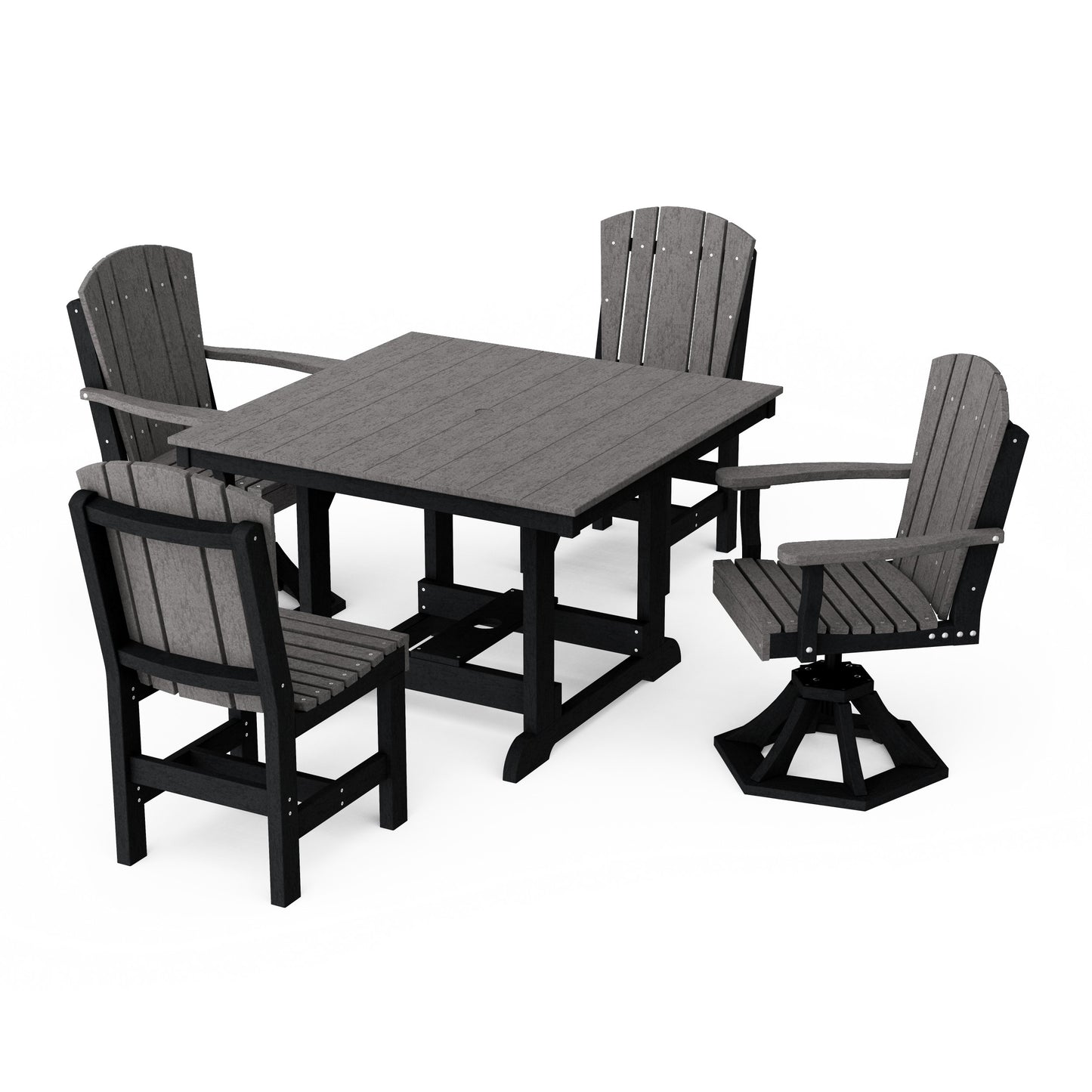 Heritage 5-Piece Dining Set with Swivel Chairs