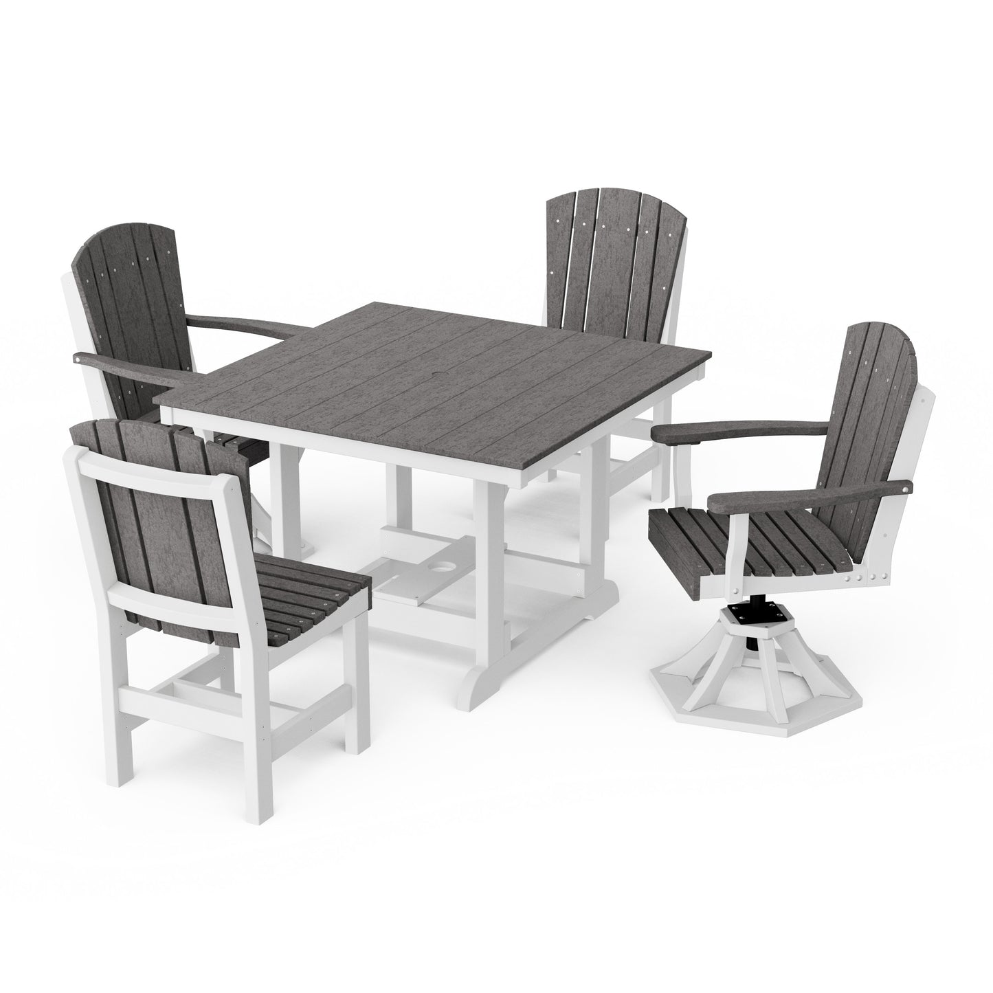 Heritage 5-Piece Dining Set with Swivel Chairs