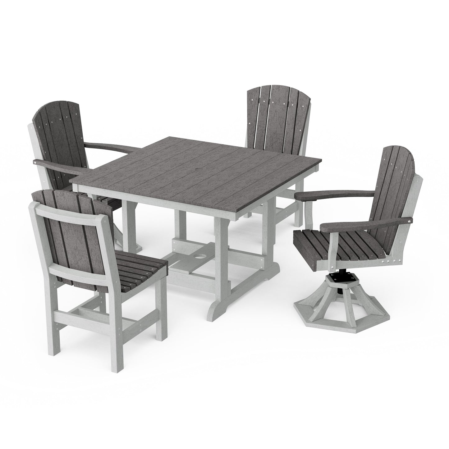 Heritage 5-Piece Dining Set with Swivel Chairs