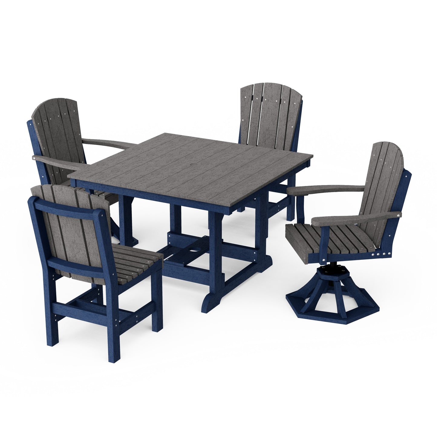 Heritage 5-Piece Dining Set with Swivel Chairs