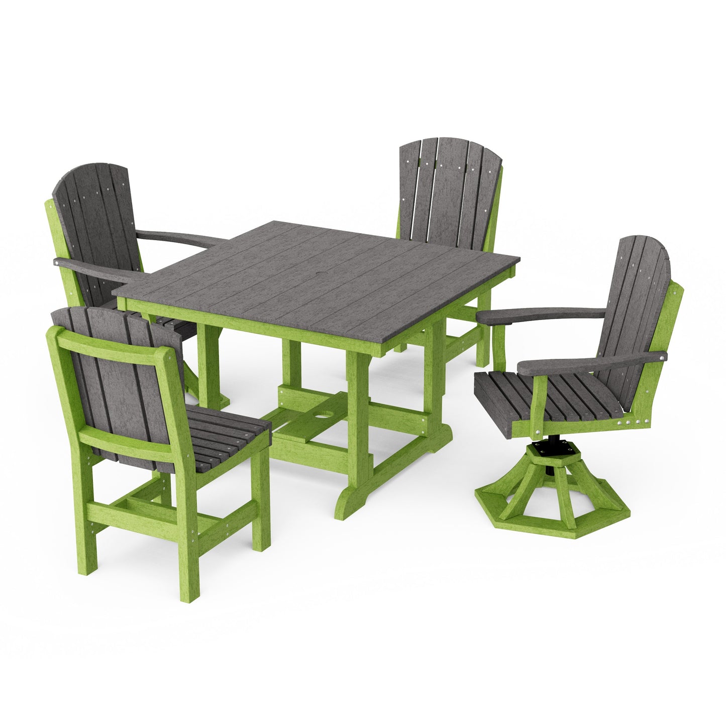 Heritage 5-Piece Dining Set with Swivel Chairs