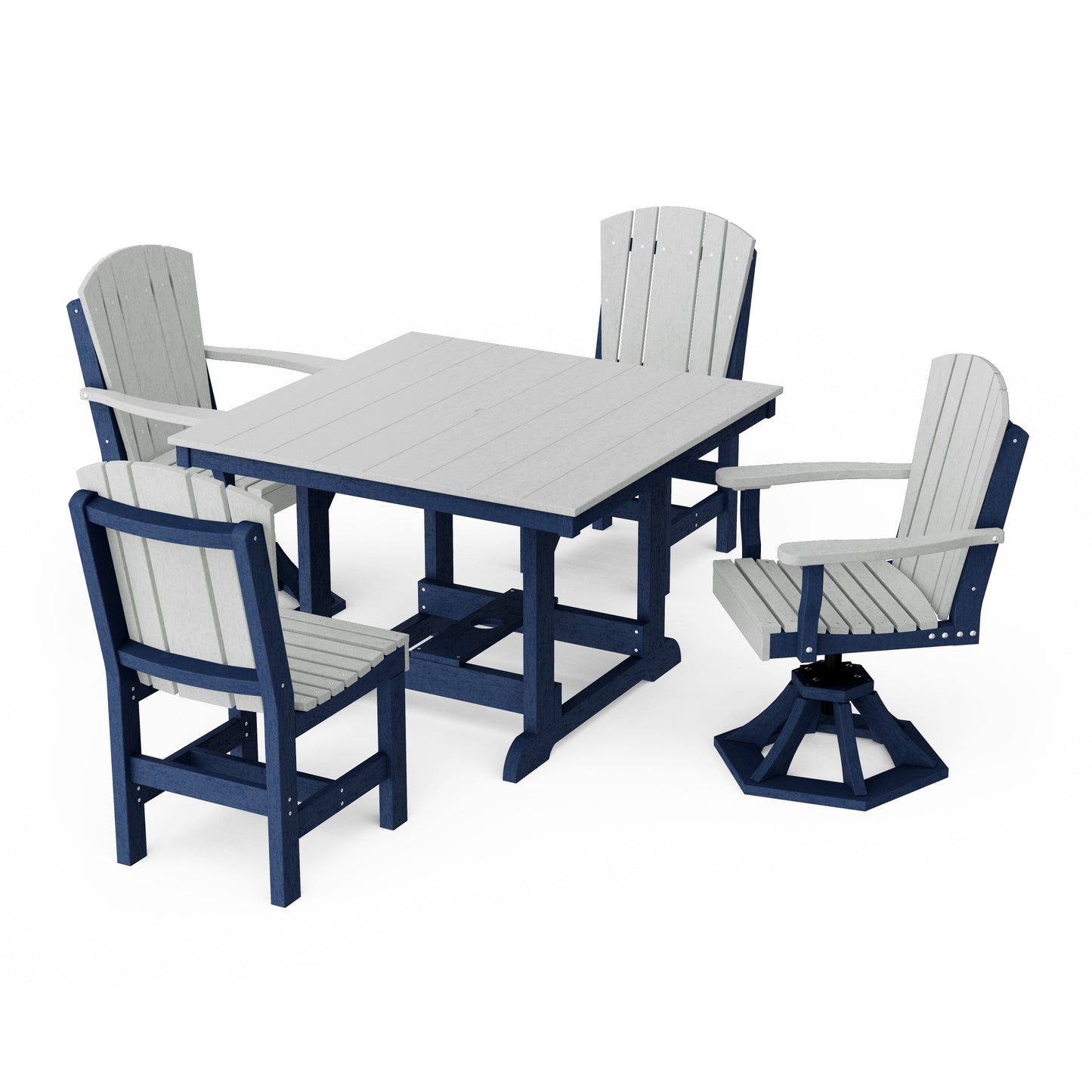 Heritage 5-Piece Dining Set with Swivel Chairs