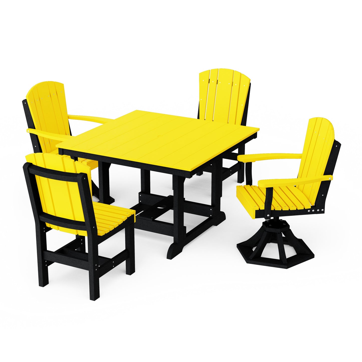 Heritage 5-Piece Dining Set with Swivel Chairs