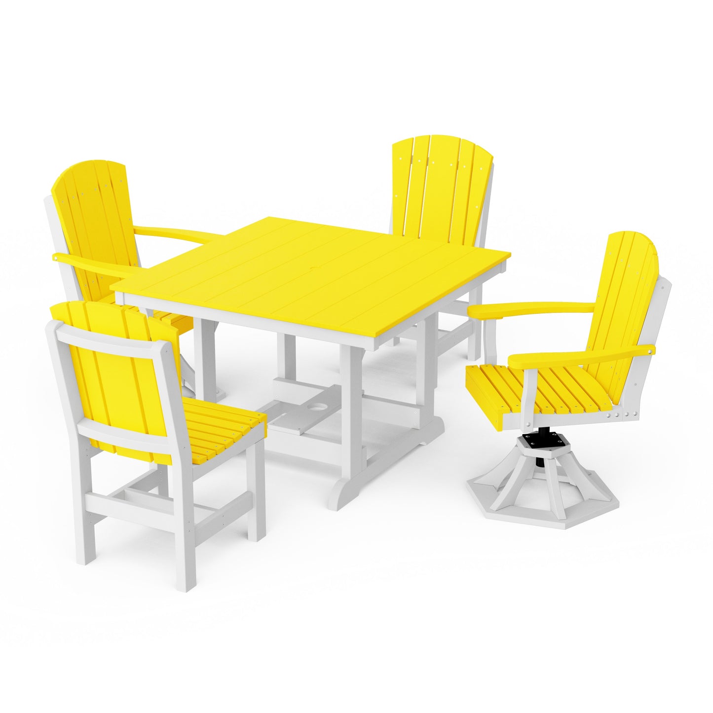 Heritage 5-Piece Dining Set with Swivel Chairs