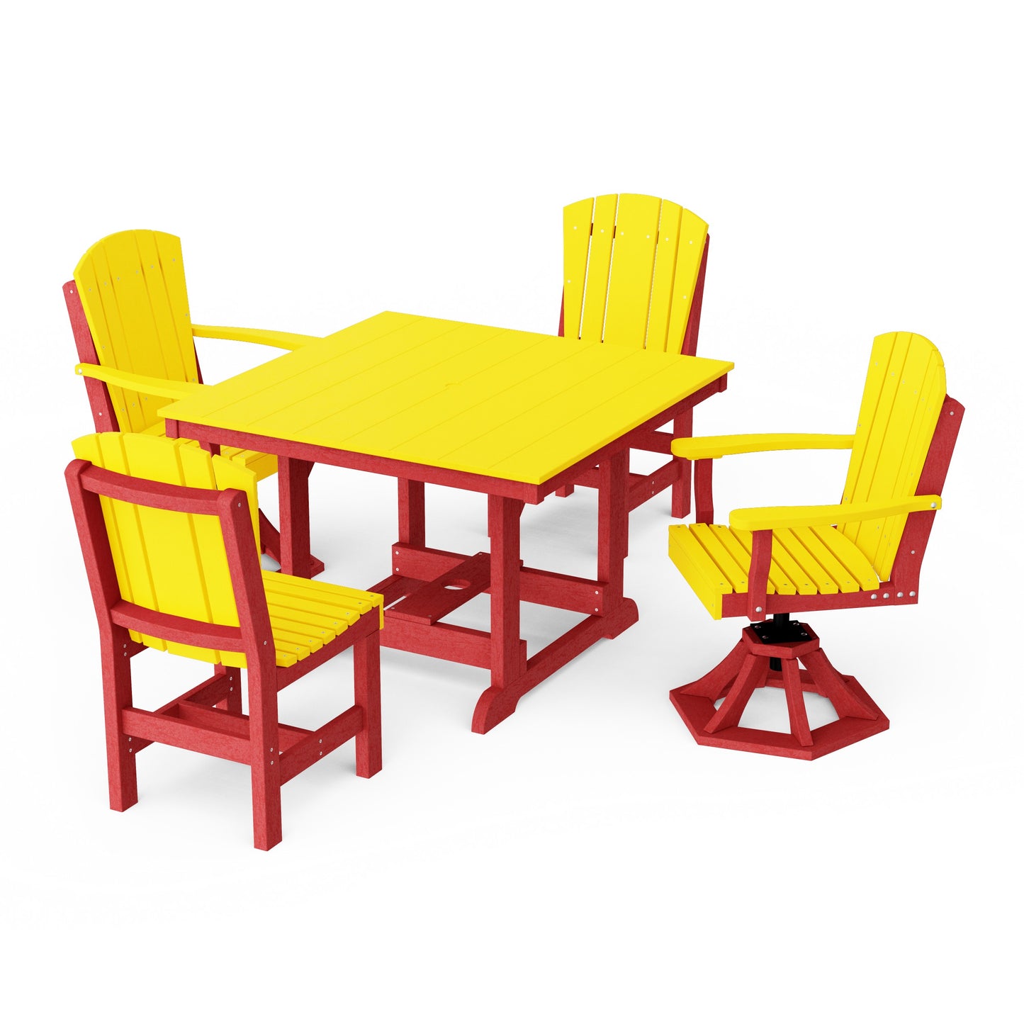 Heritage 5-Piece Dining Set with Swivel Chairs