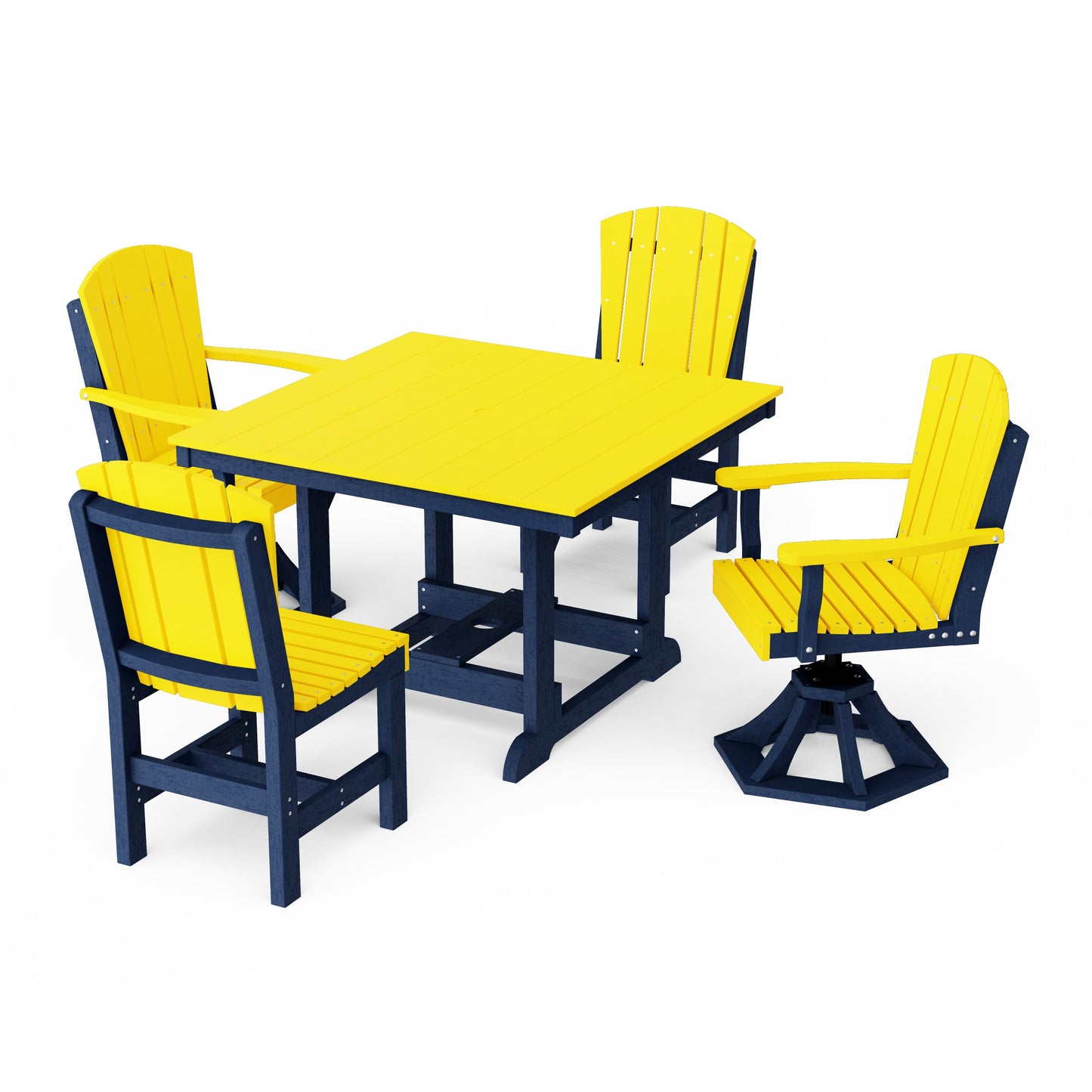 Heritage 5-Piece Dining Set with Swivel Chairs