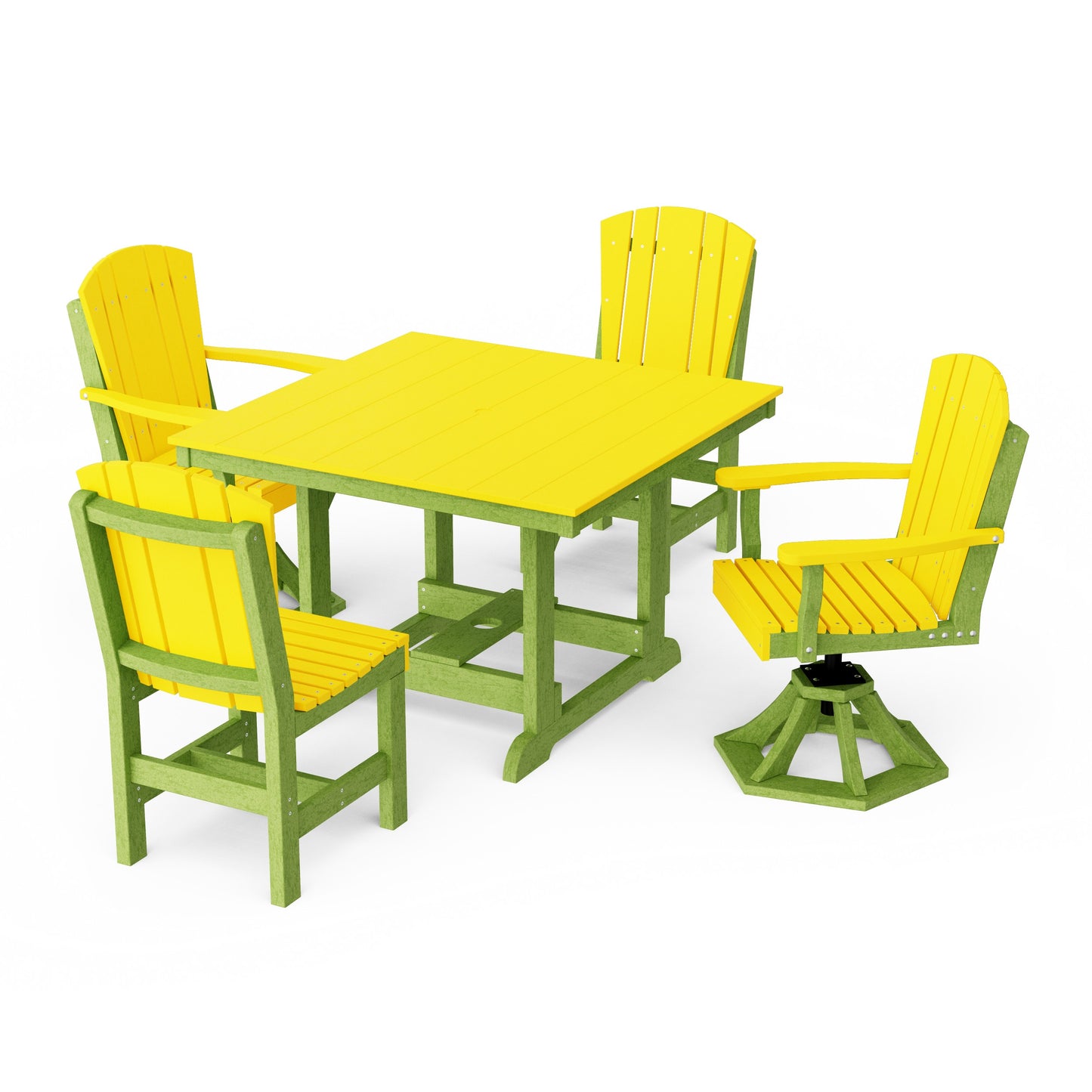 Heritage 5-Piece Dining Set with Swivel Chairs