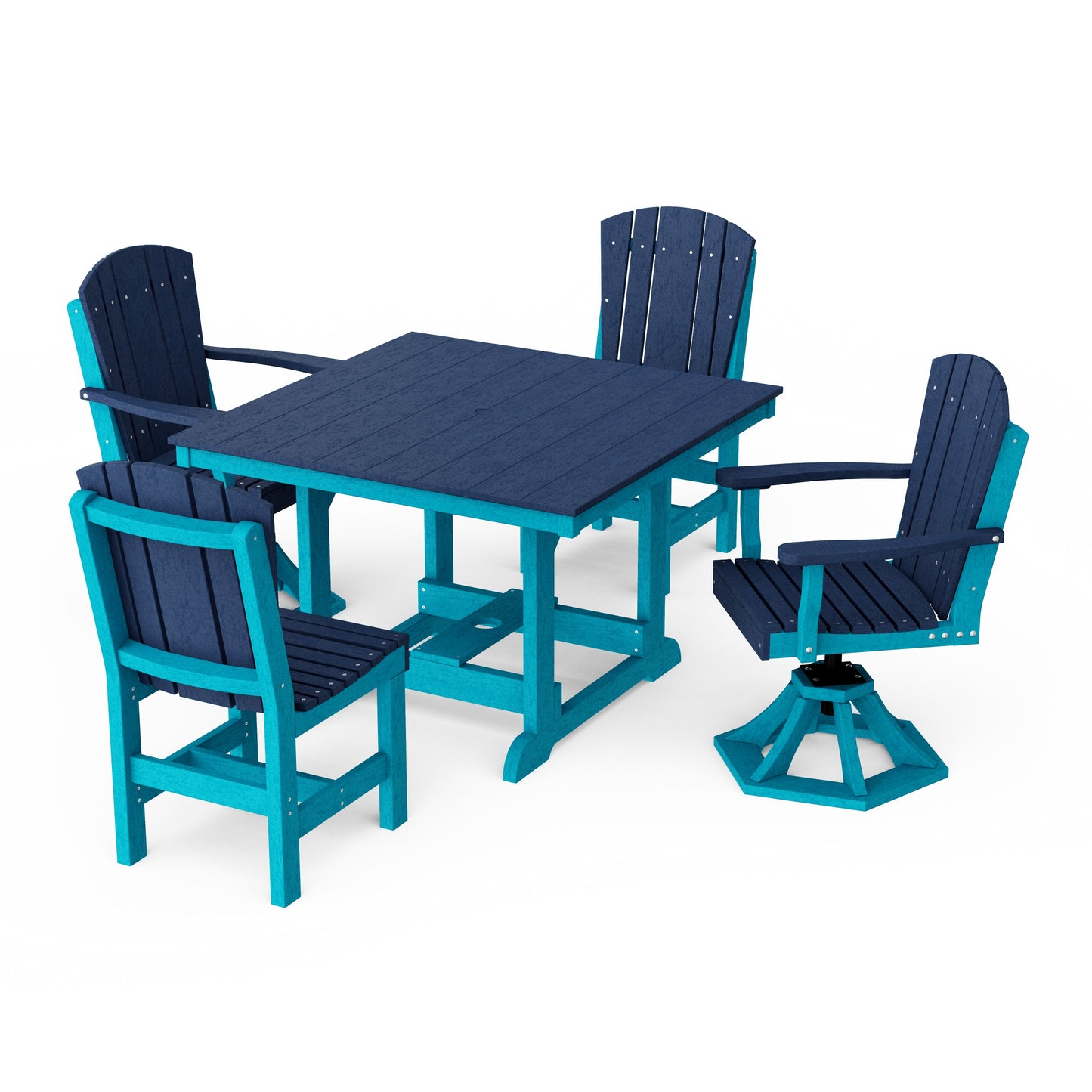 Heritage 5-Piece Dining Set with Swivel Chairs