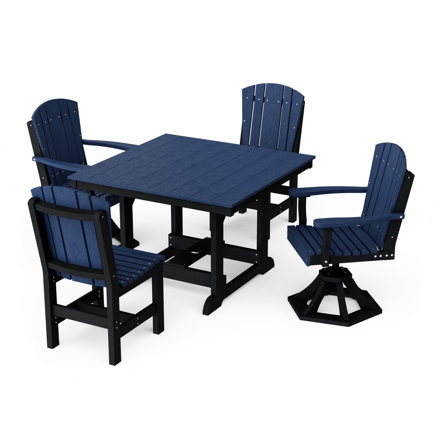 Heritage 5-Piece Dining Set with Swivel Chairs