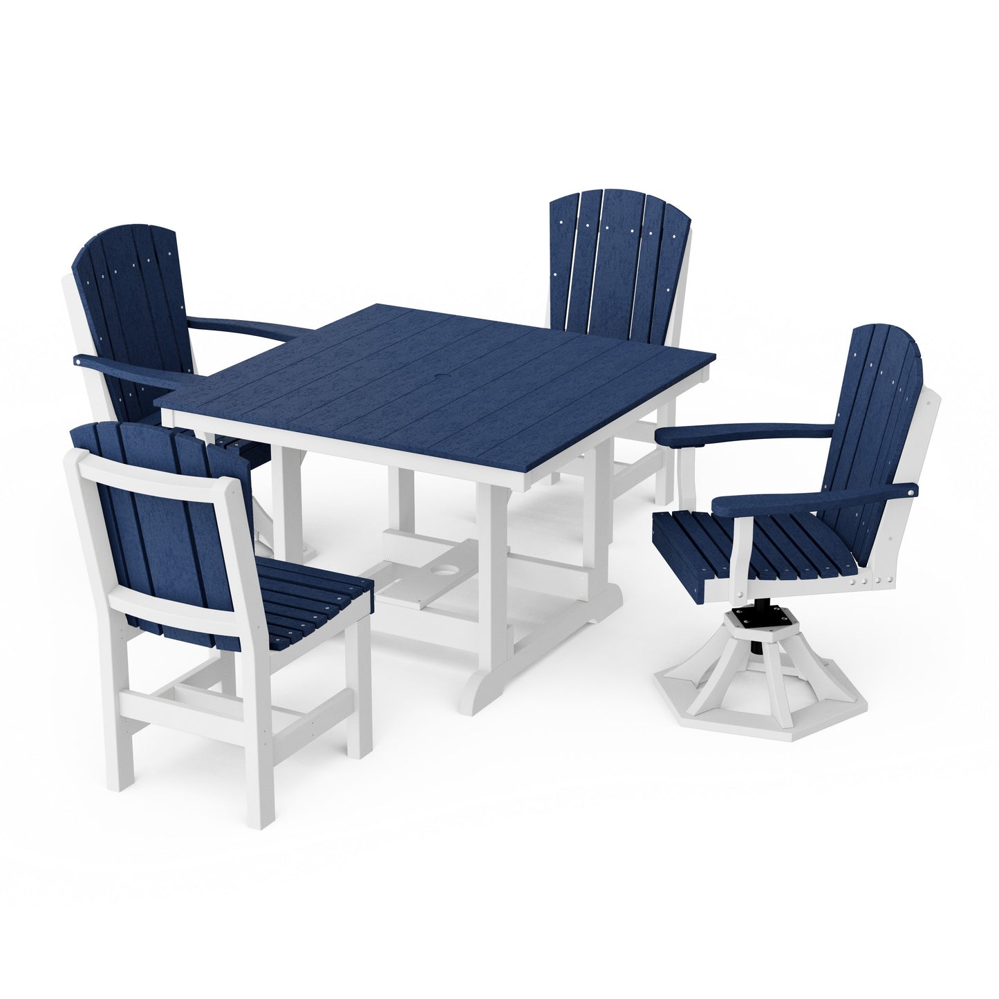 Heritage 5-Piece Dining Set with Swivel Chairs
