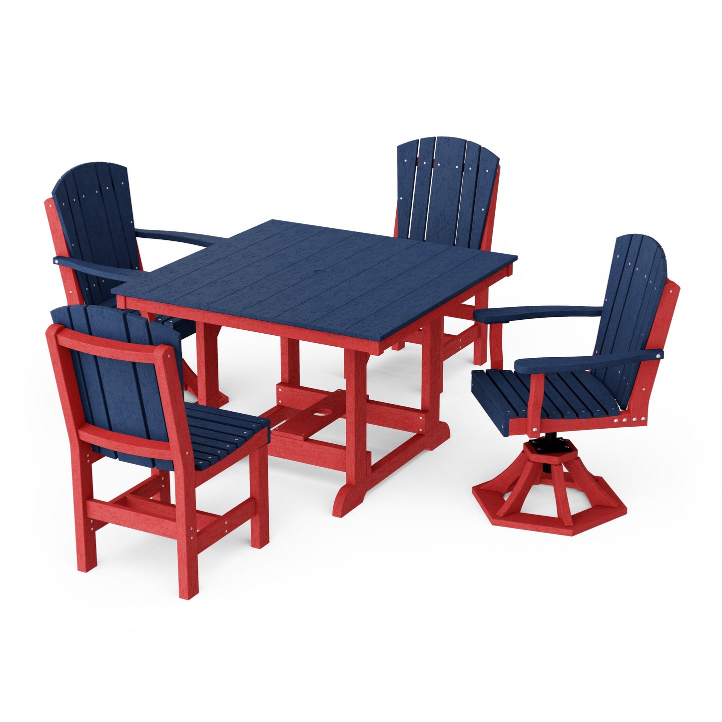 Heritage 5-Piece Dining Set with Swivel Chairs