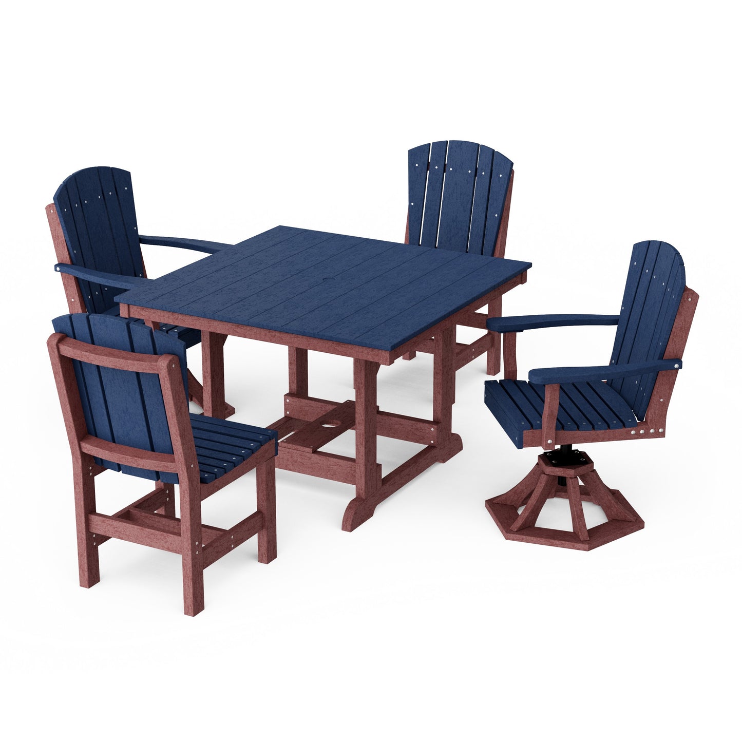Heritage 5-Piece Dining Set with Swivel Chairs