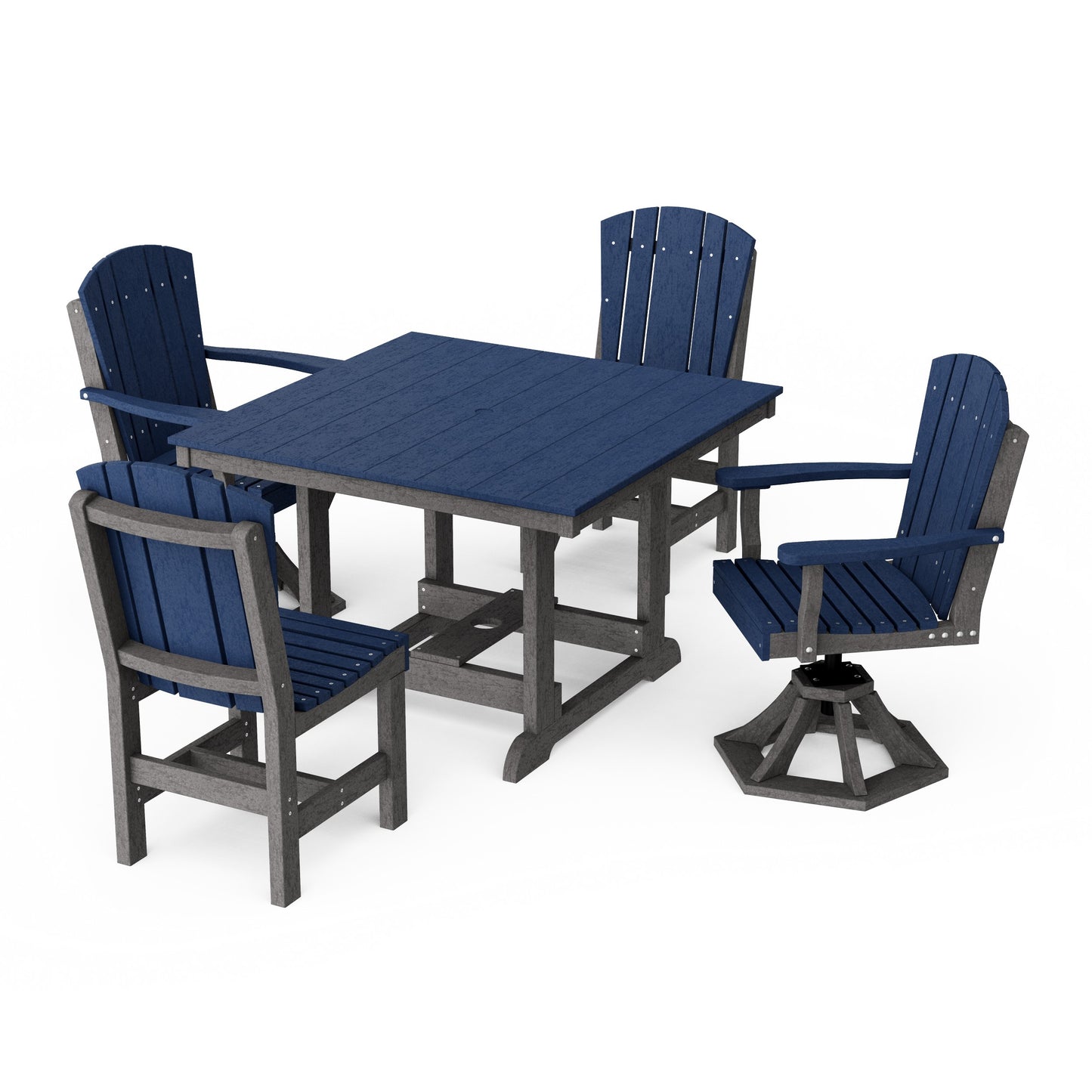 Heritage 5-Piece Dining Set with Swivel Chairs