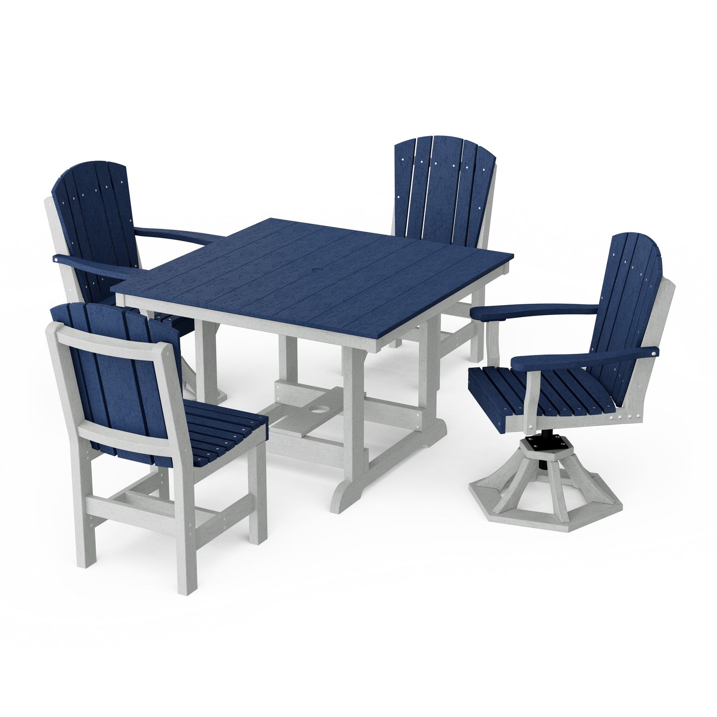 Heritage 5-Piece Dining Set with Swivel Chairs