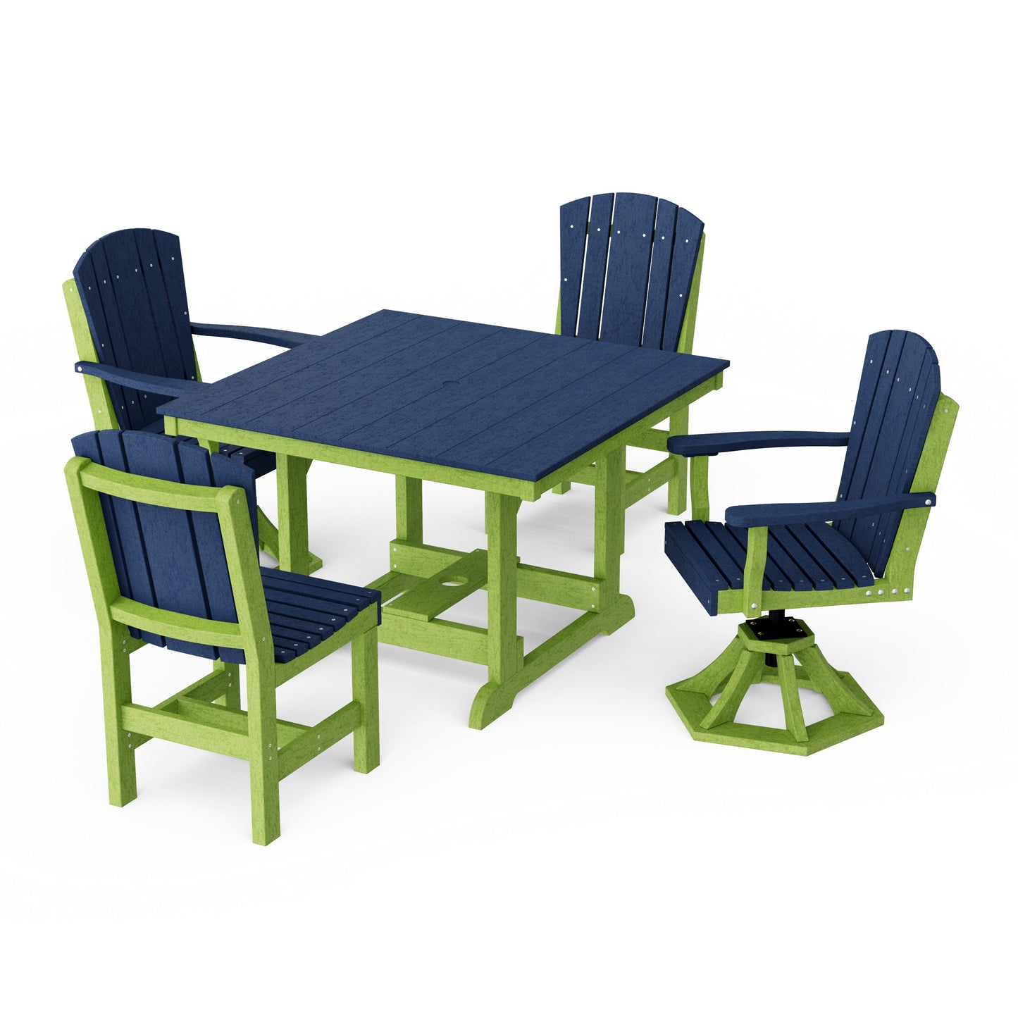 Heritage 5-Piece Dining Set with Swivel Chairs