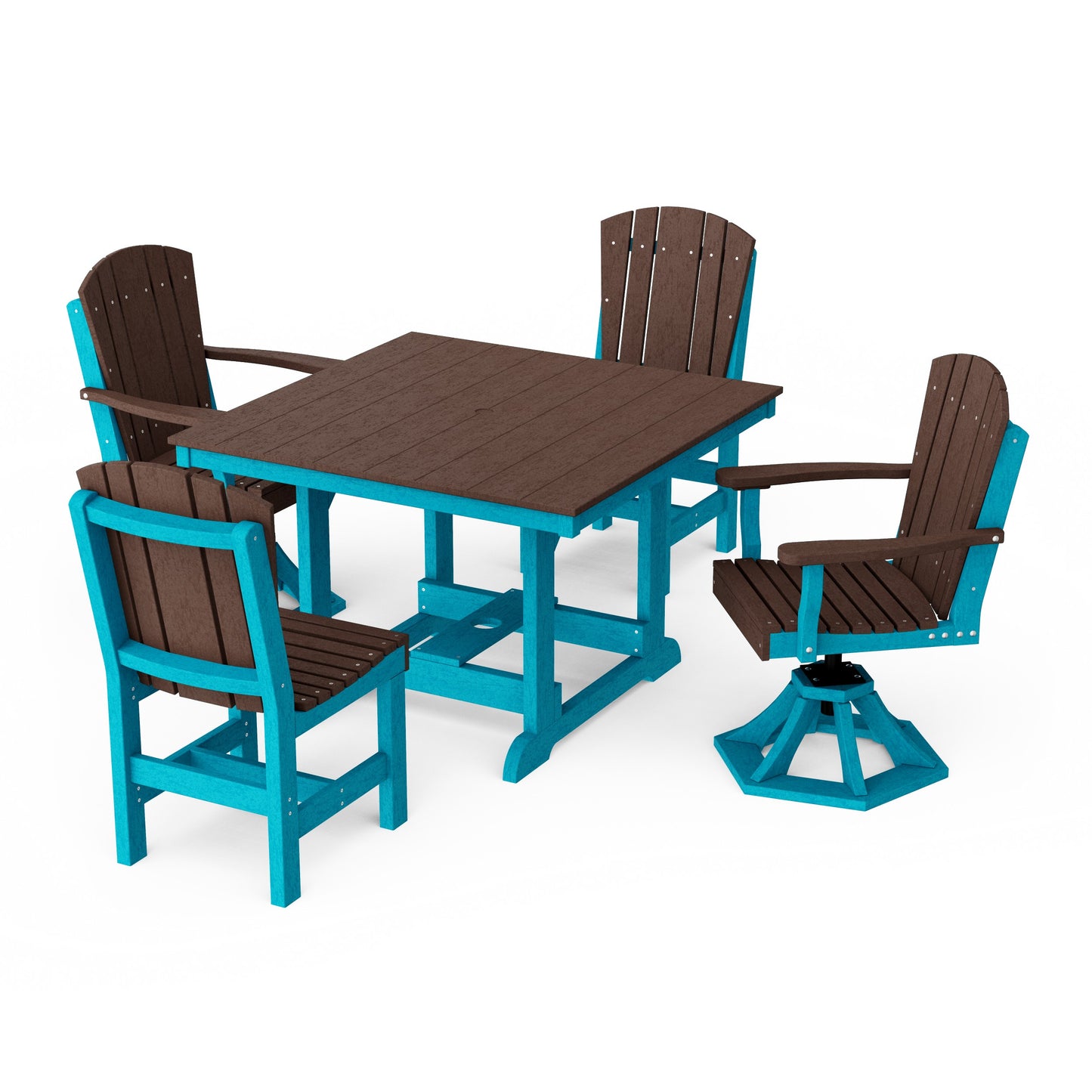 Heritage 5-Piece Dining Set with Swivel Chairs