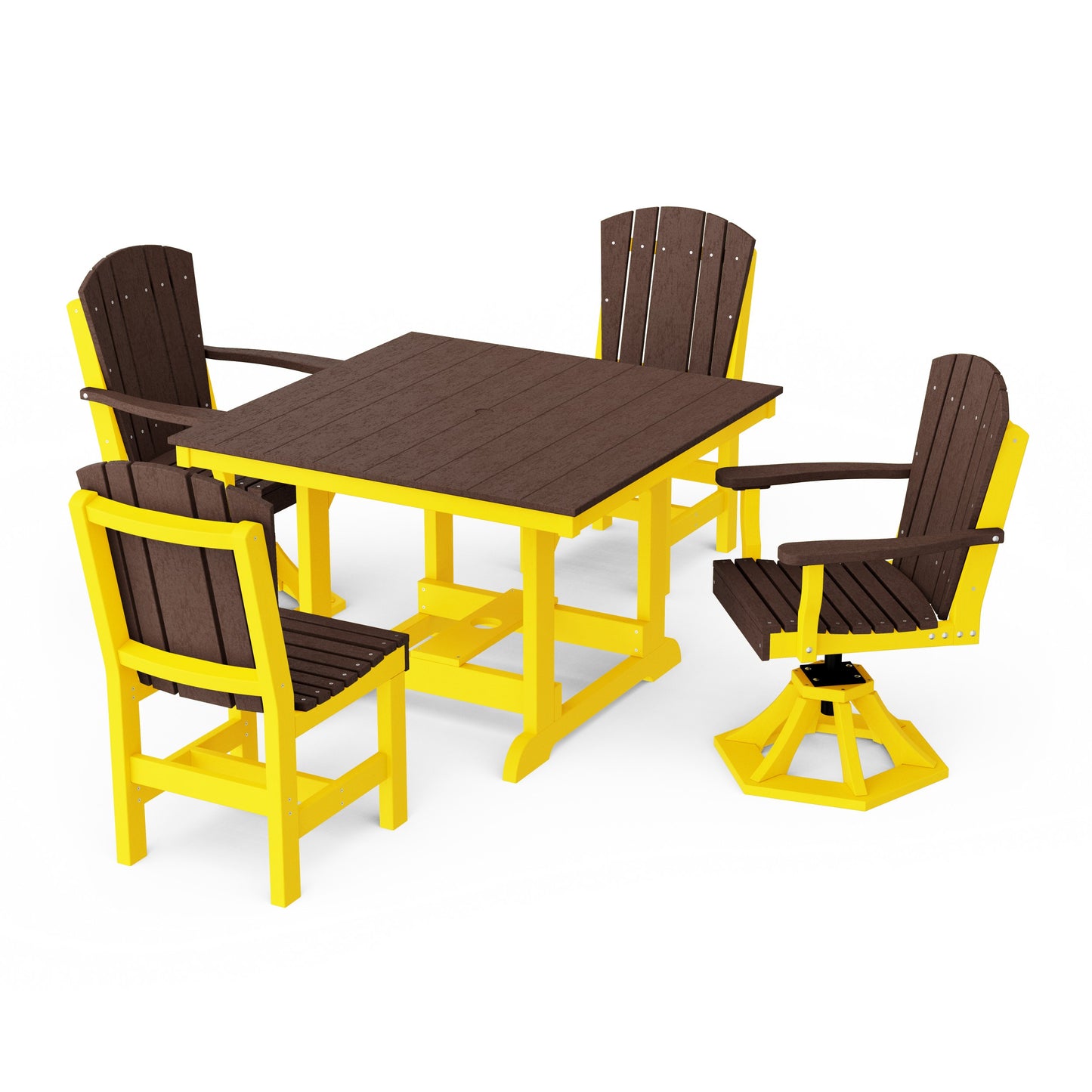 Heritage 5-Piece Dining Set with Swivel Chairs